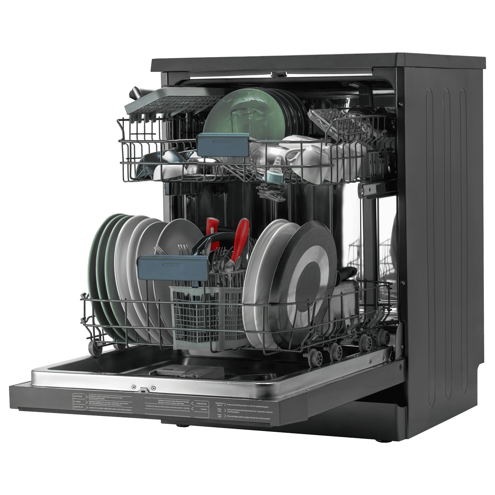 IFB Neptune VX 14 Place Settings Free Standing Dishwasher with Hot Water Wash (No Pre-rinse Required, Grey)_5