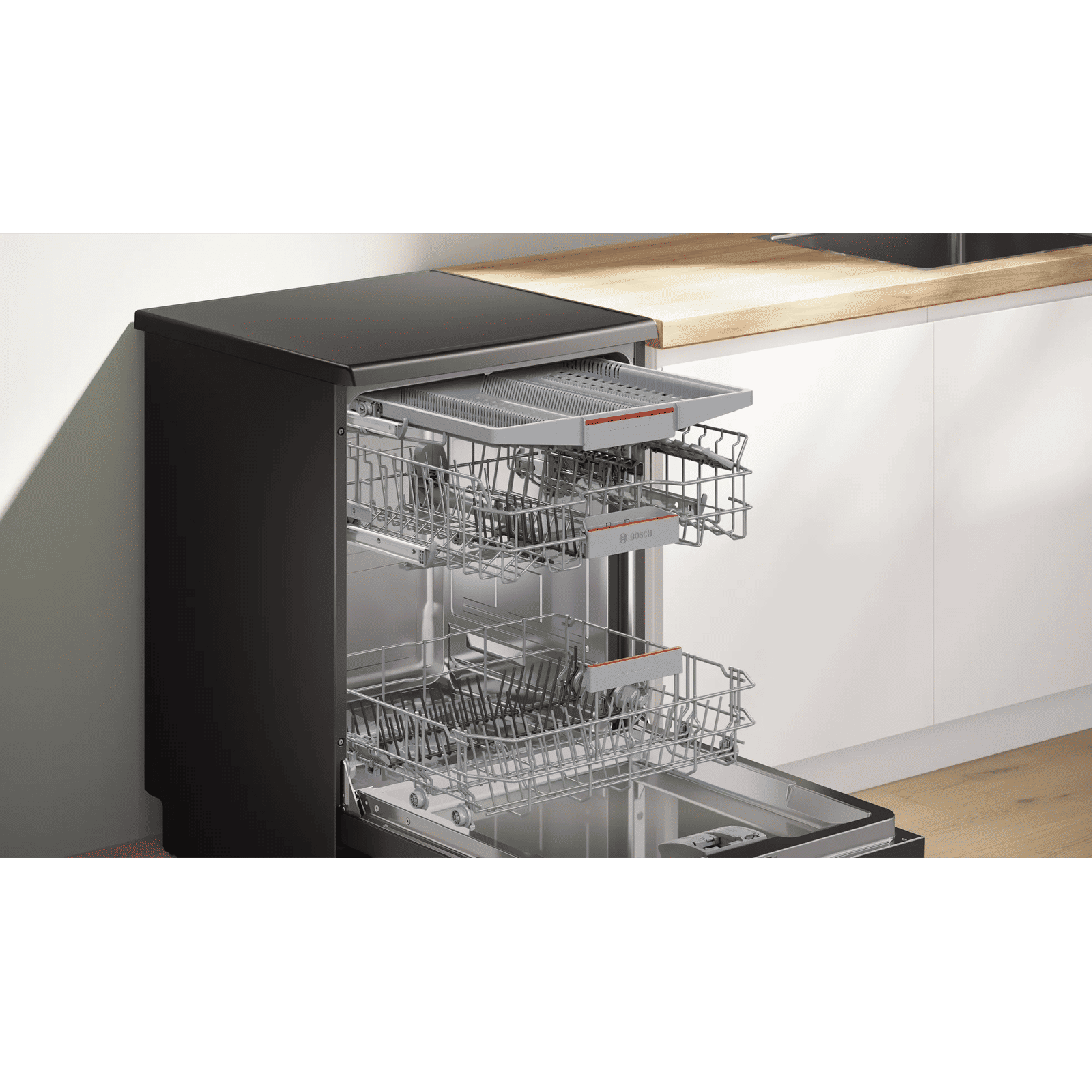 BOSCH Series 6 15 Place Settings Free Standing Dishwasher with Anti-Fingerprint (No Pre-rinse Required, Black Inox)_8