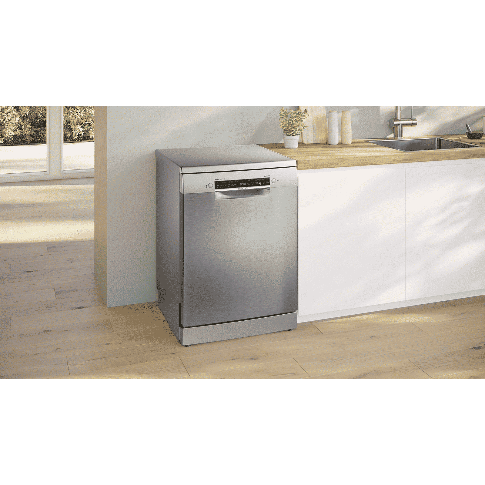 BOSCH Series 6 15 Place Settings Free Standing Dishwasher with Anti-Fingerprint (No Pre-rinse Required, Silver Inox)_10