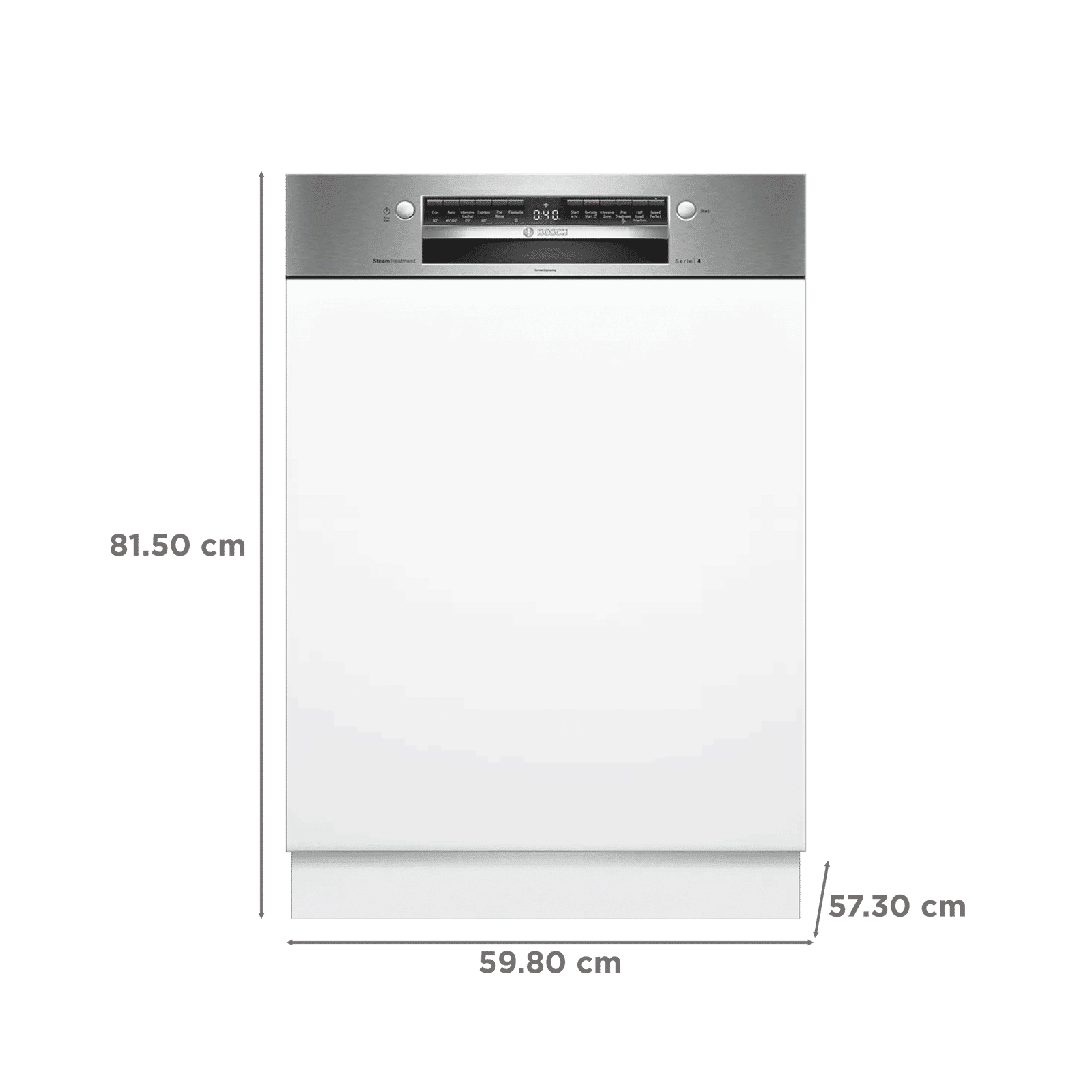 BOSCH Series 4 14 Place Settings Built-in Smart Dishwasher With EcoSilence Drive (No Pre-rinse Required, White)_2