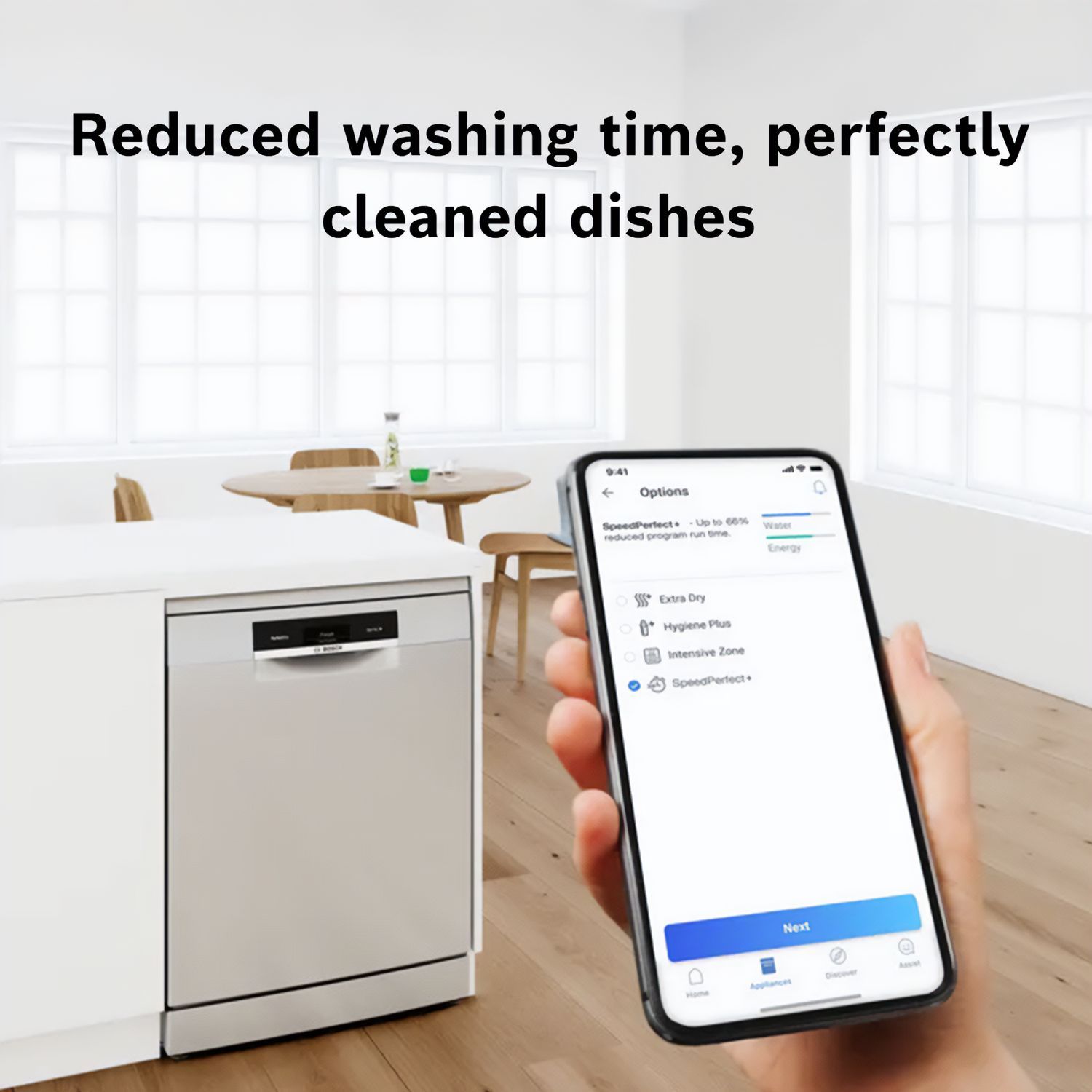 BOSCH Series 6 15 Place Settings Built-in Smart Dishwasher With Self Cleaning Filter (No Pre-rinse Required, White)_15