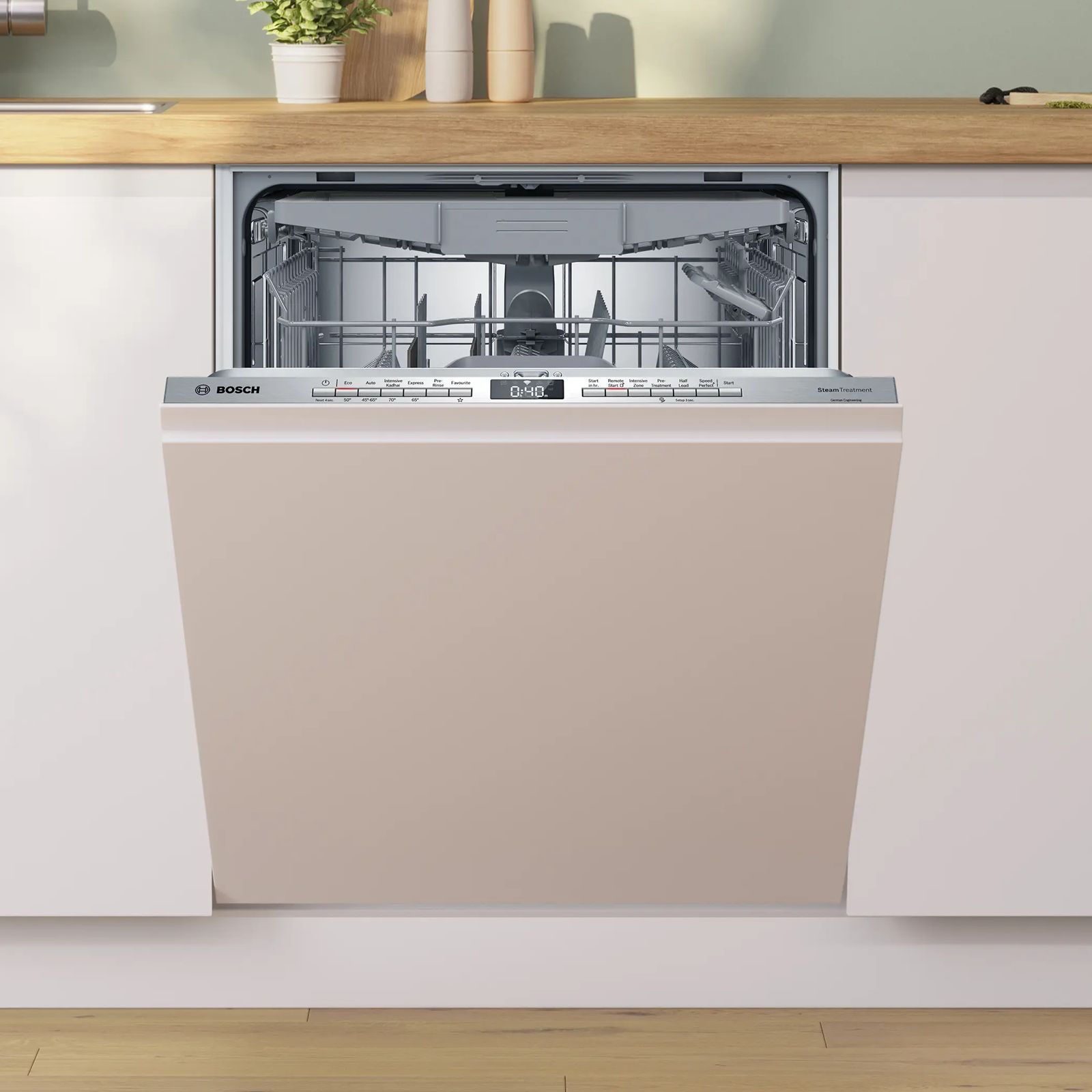 BOSCH Series 6 15 Place Settings Built-in Smart Dishwasher With Self Cleaning Filter (No Pre-rinse Required, White)_2