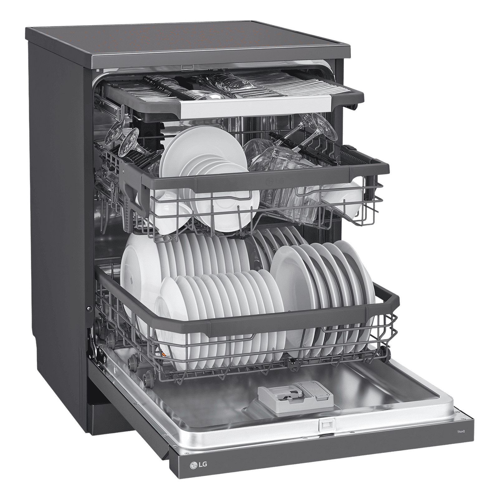 LG 15 Place Settings Free Standing Smart Dishwasher with Top Control Panel (No Pre-rinse Required, Matte Black) LG 15 Place Settings Free Standing Smart Dishwasher with Top Control Panel (No Pre-rinse Required, Matte Black)_10