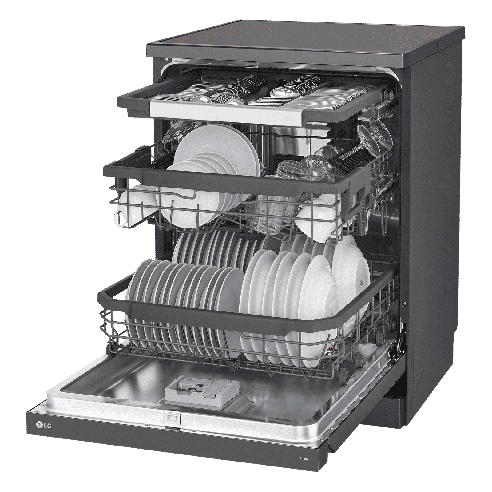 LG 15 Place Settings Free Standing Smart Dishwasher with Top Control Panel (No Pre-rinse Required, Matte Black) LG 15 Place Settings Free Standing Smart Dishwasher with Top Control Panel (No Pre-rinse Required, Matte Black)_2