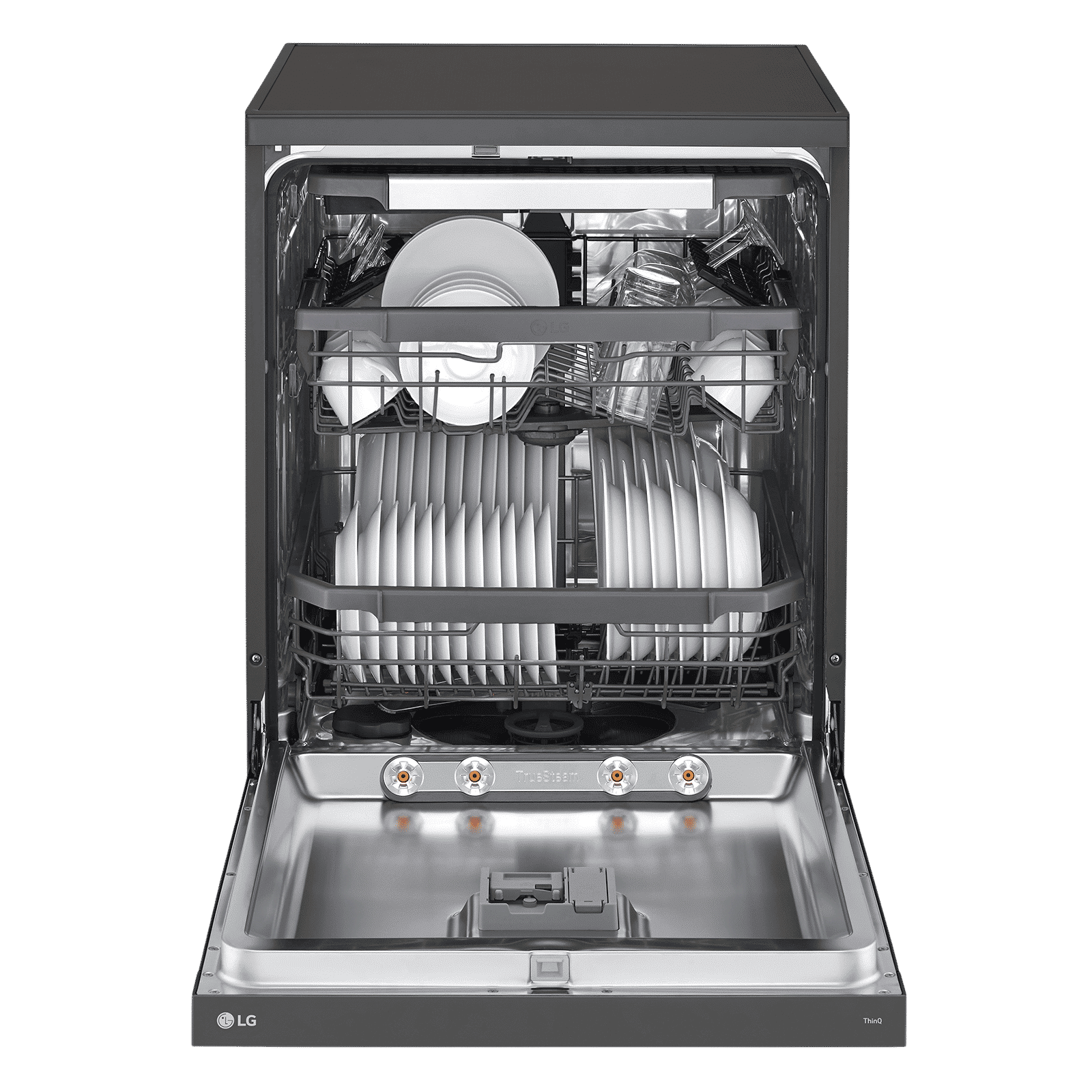 LG 15 Place Settings Free Standing Smart Dishwasher with Front Control Panel (No Pre-rinse Required, Matte Black)_10