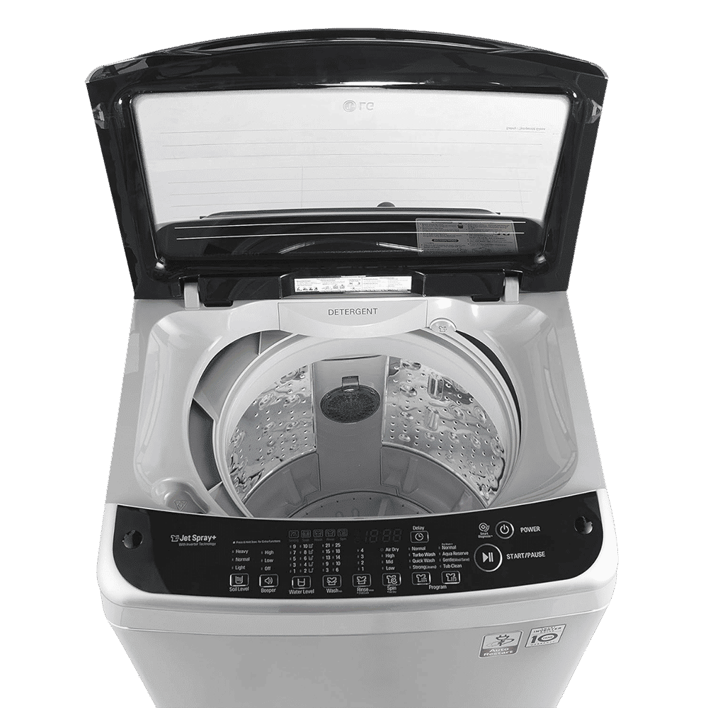 LG 7 kg Inverter Fully Automatic Top Load Washing Machine (T8077NEDLY.AFSPEIL, Smart Inverter Technology, Free Silver/Burgundy)_7