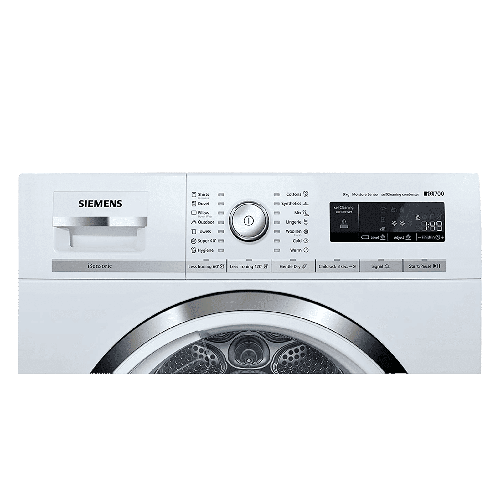 SIEMENS 9 kg Fully Automatic Front Load Dryer (iQ700, WT45W460IN, Sensitive Drying System, White)_3