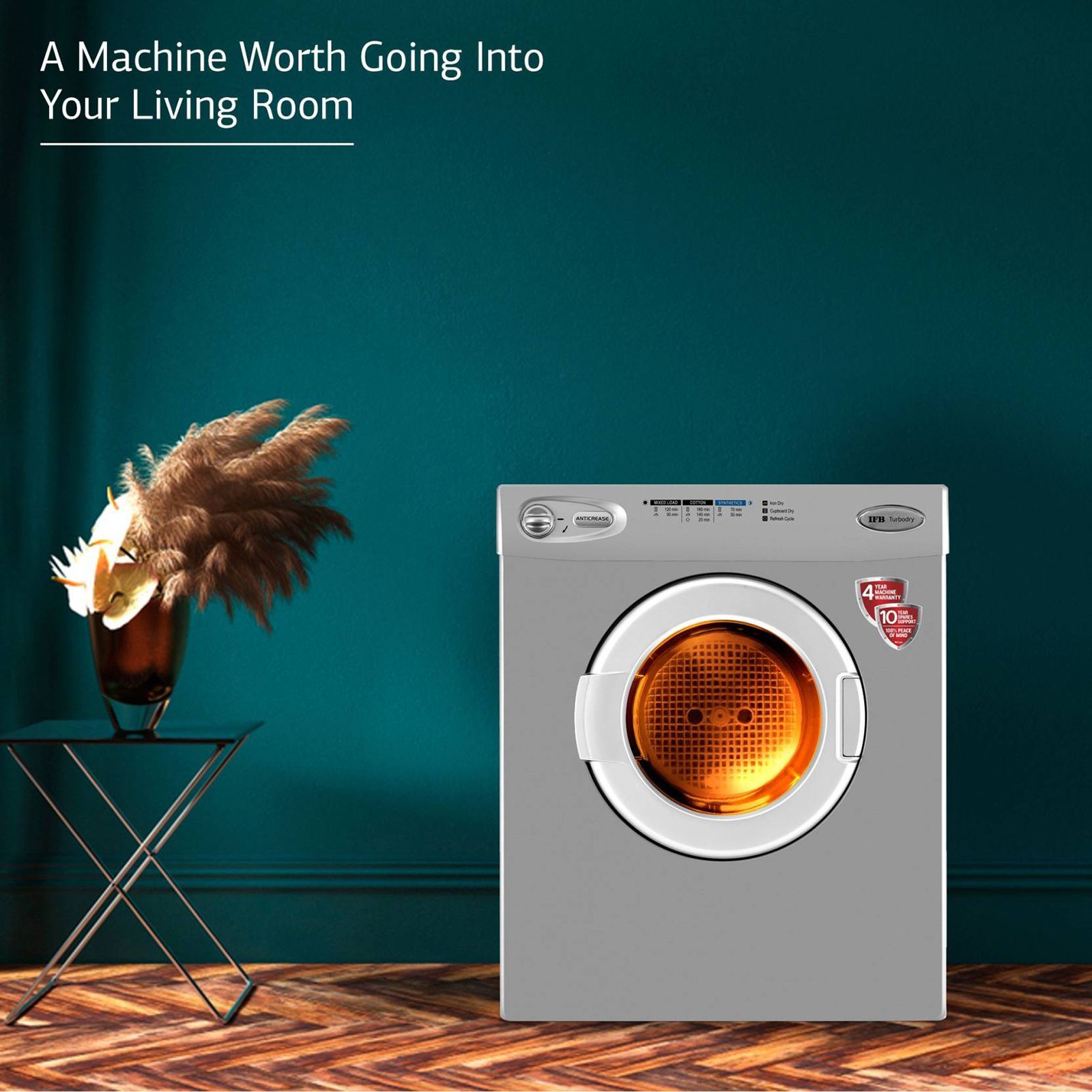 IFB 5.5 kg 5 Star Fully Automatic Front Load Dryer (TURBO DRY EX, Lint Filter, Silver) IFB 5.5 kg 5 Star Fully Automatic Front Load Dryer (TURBO DRY EX, Lint Filter, Silver)_13