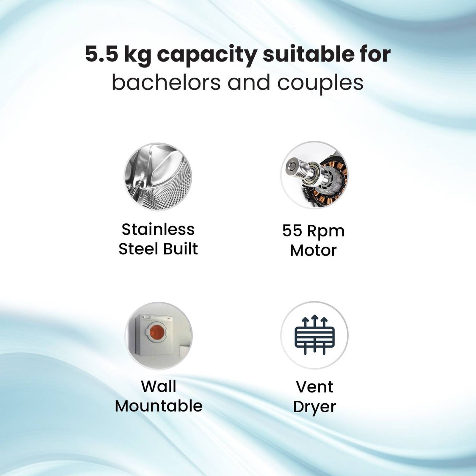 IFB 5.5 kg 5 Star Fully Automatic Front Load Dryer (TURBO DRY EX, Lint Filter, Silver) IFB 5.5 kg 5 Star Fully Automatic Front Load Dryer (TURBO DRY EX, Lint Filter, Silver)_15