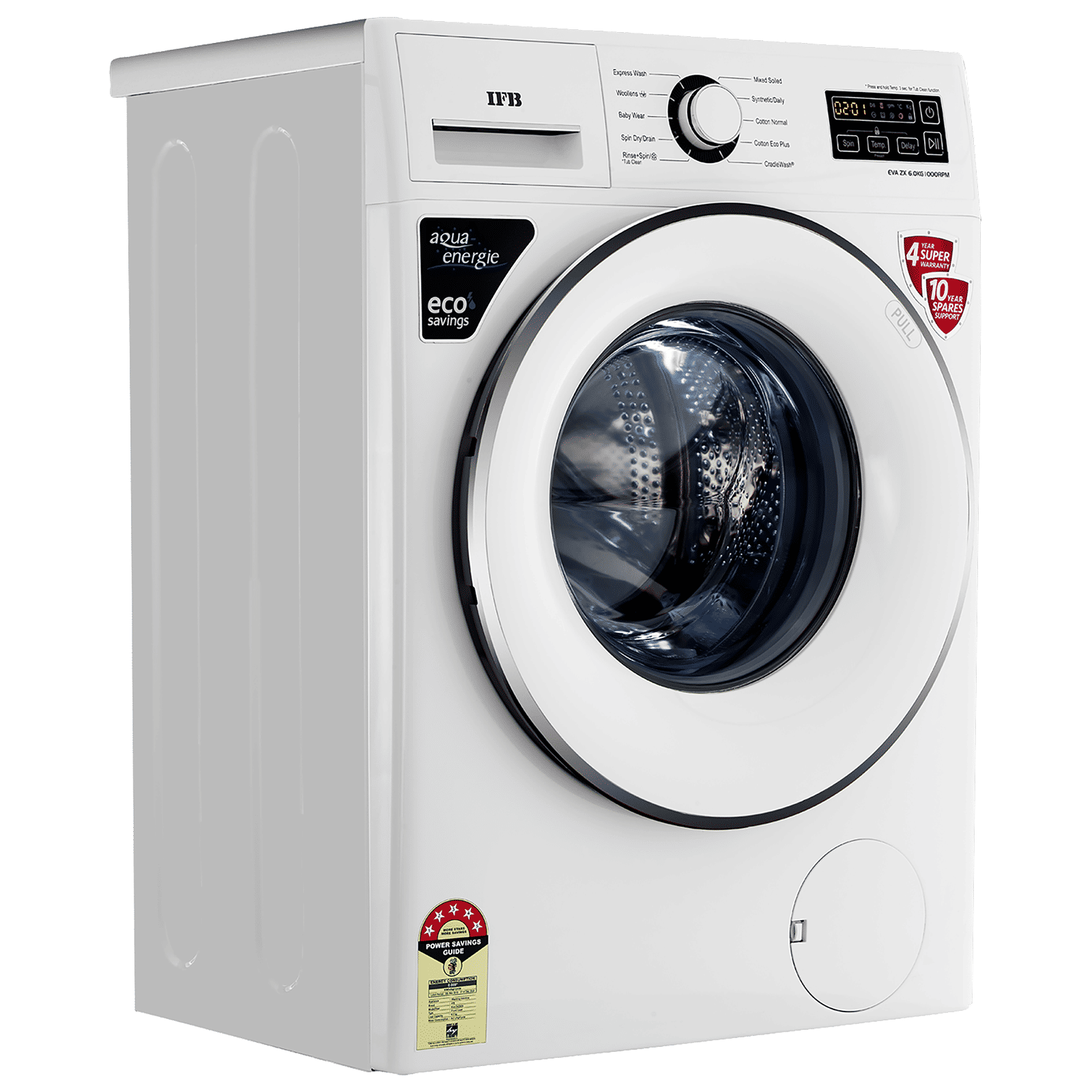 IFB 6 kg 5 Star Fully Automatic Front Load Washing Machine (EVA ZX, Auto Foam Control System, White)_5