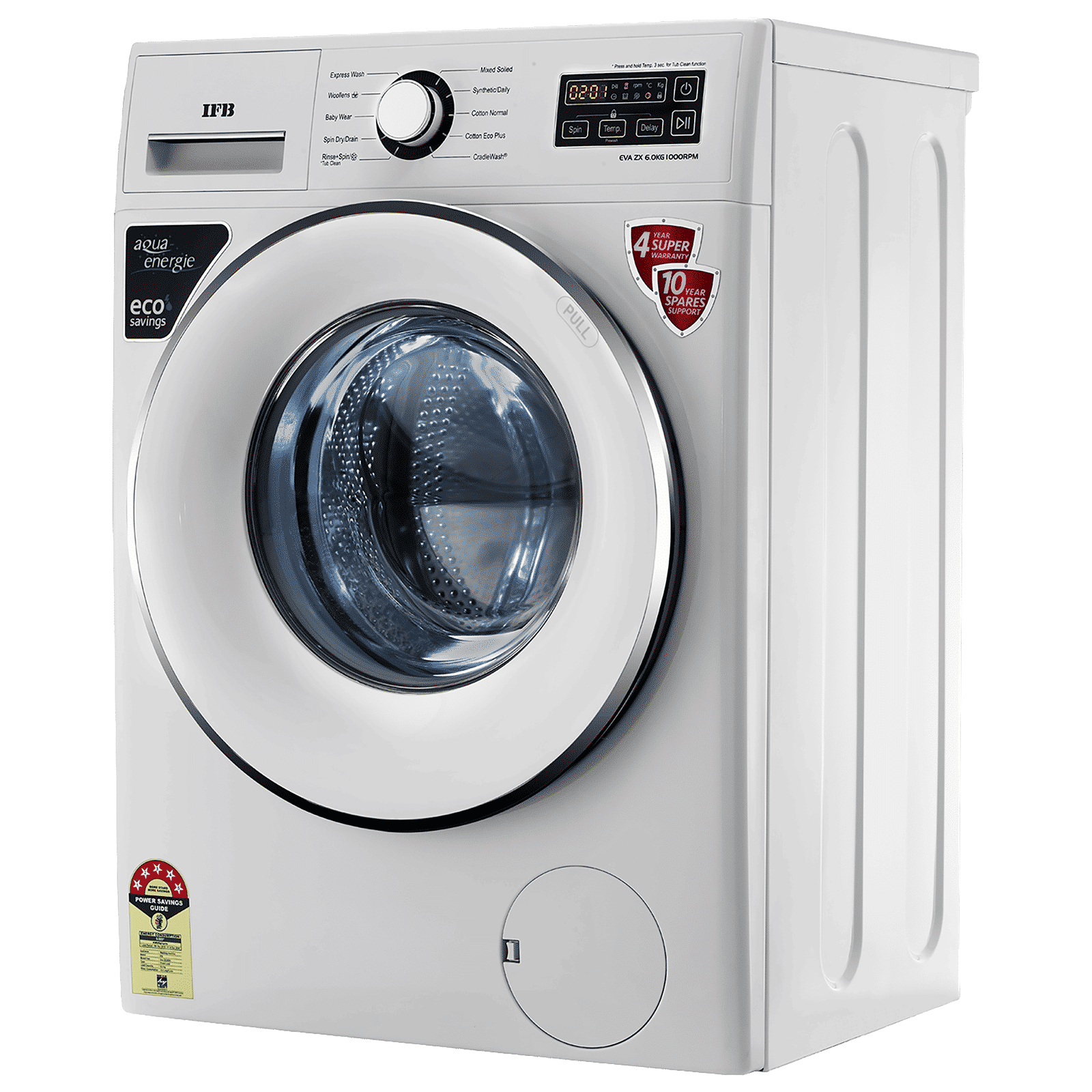 IFB 6 kg 5 Star Fully Automatic Front Load Washing Machine (EVA ZX, Auto Foam Control System, White)_6