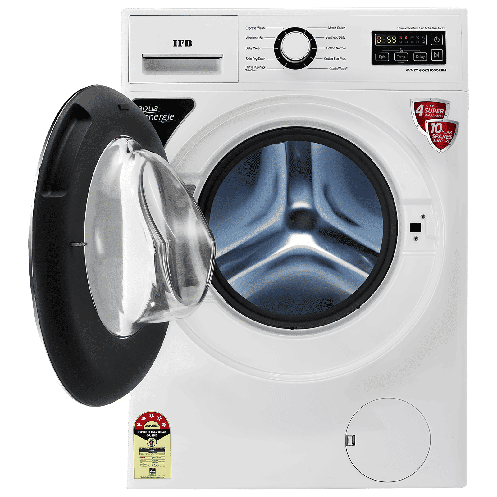 IFB 6 kg 5 Star Fully Automatic Front Load Washing Machine (EVA ZX, Auto Foam Control System, White)_7