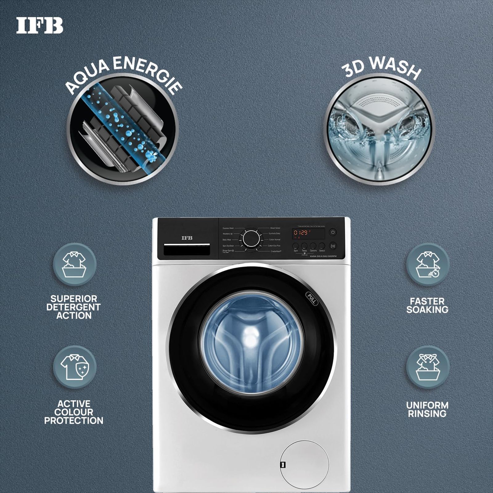 IFB 6.5 kg 5 Star Fully Automatic Front Load Washing Machine (Elena ZXS, In-Built Heater, Silver)_13