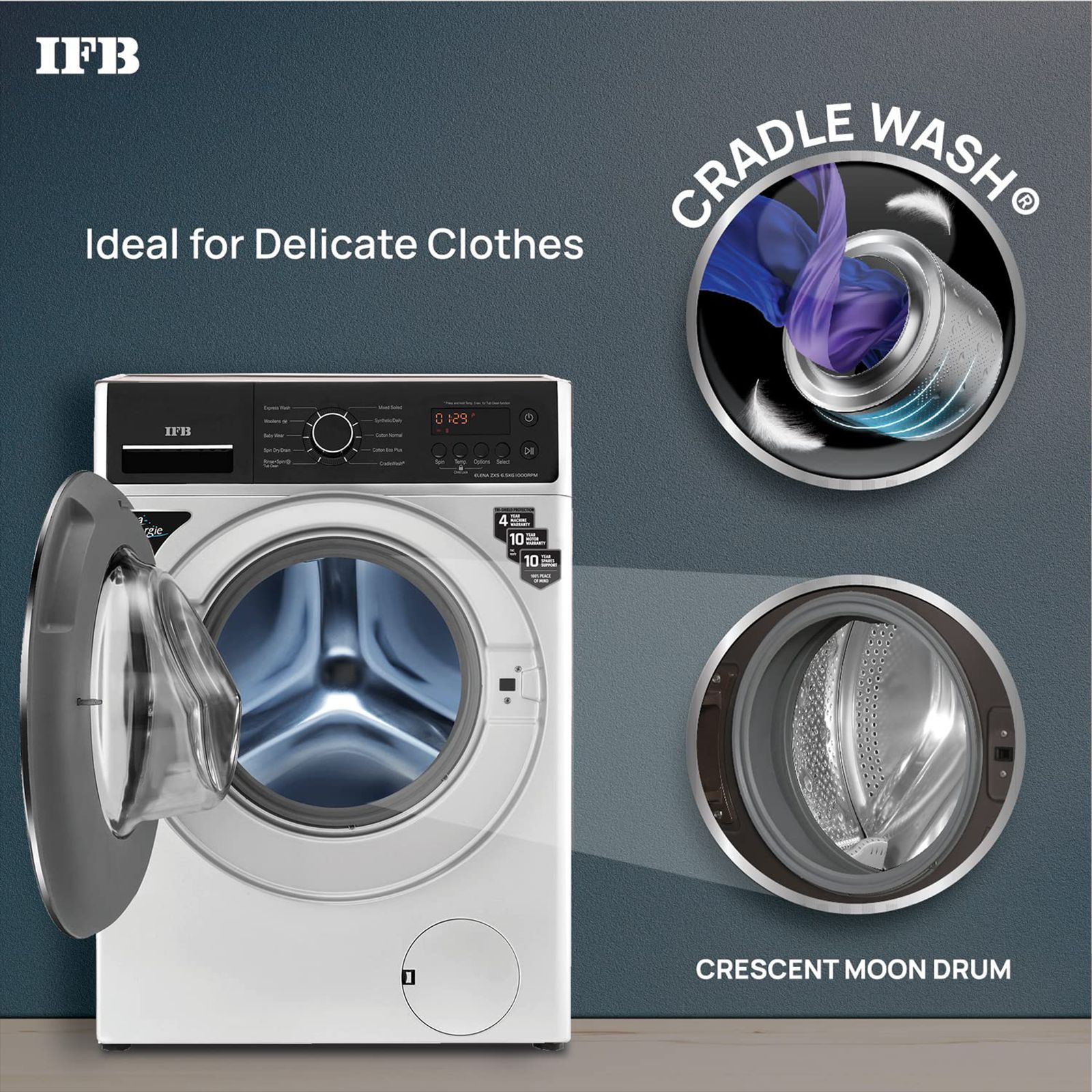 IFB 6.5 kg 5 Star Fully Automatic Front Load Washing Machine (Elena ZXS, In-Built Heater, Silver)_14