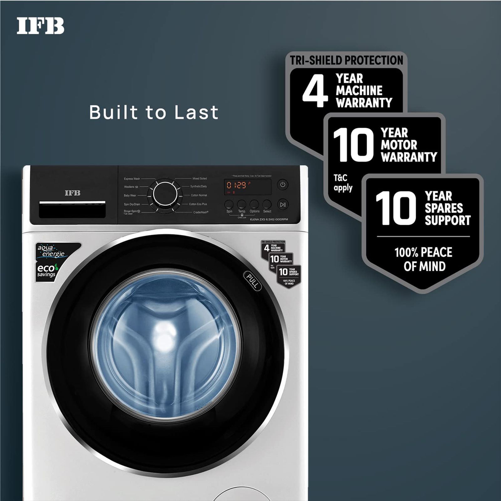 IFB 6.5 kg 5 Star Fully Automatic Front Load Washing Machine (Elena ZXS, In-Built Heater, Silver)_16