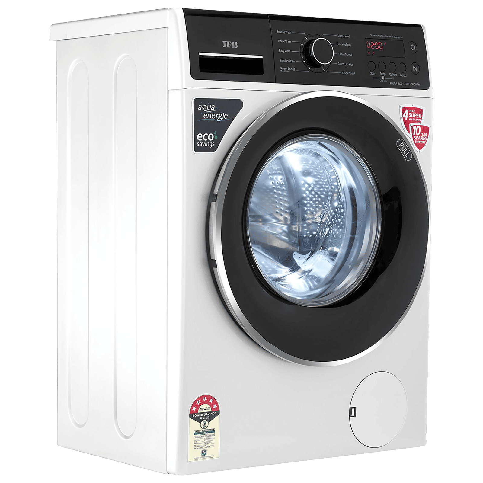 IFB 6.5 kg 5 Star Fully Automatic Front Load Washing Machine (Elena ZXS, In-Built Heater, Silver)_5