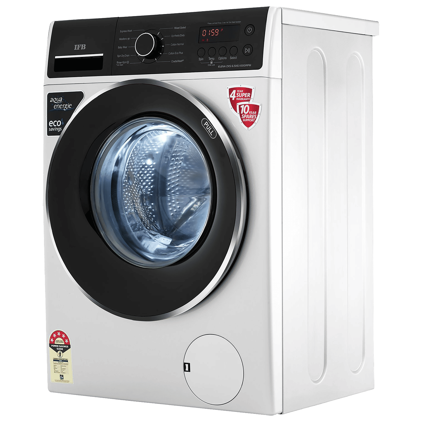 IFB 6.5 kg 5 Star Fully Automatic Front Load Washing Machine (Elena ZXS, In-Built Heater, Silver)_6