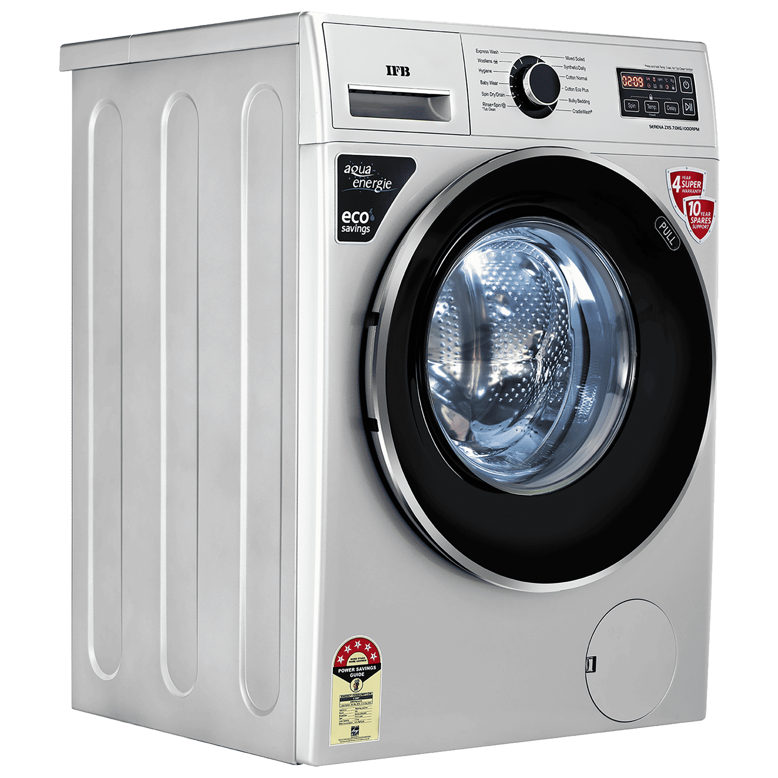 IFB 7 kg 5 Star Fully Automatic Front Load Washing Machine (Serena ZXS, Aqua Energie, Silver)_11