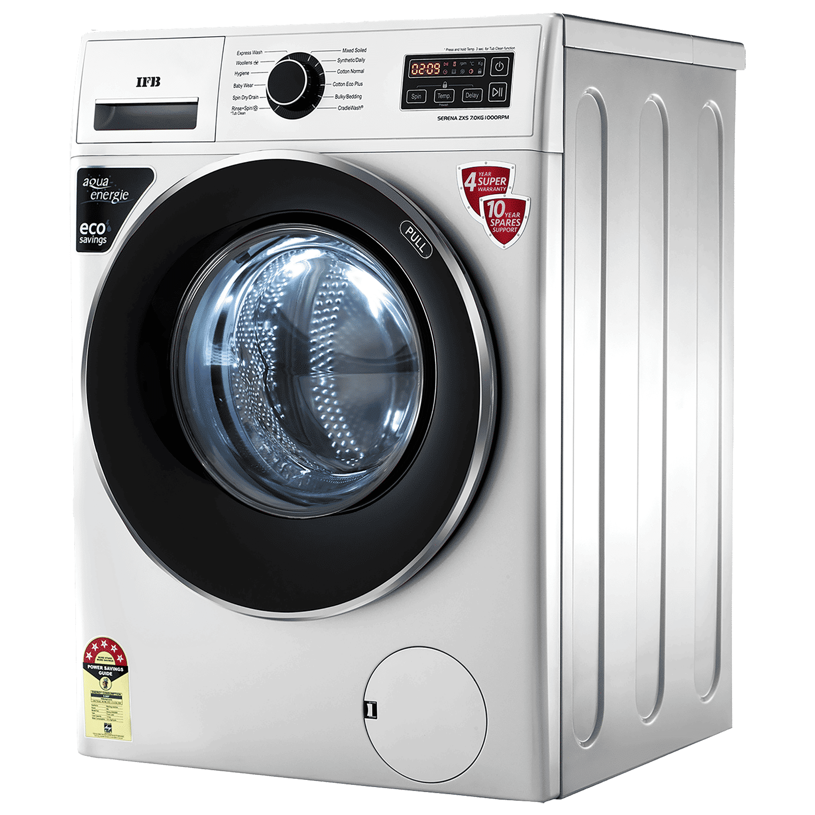 IFB 7 kg 5 Star Fully Automatic Front Load Washing Machine (Serena ZXS, Aqua Energie, Silver)_6