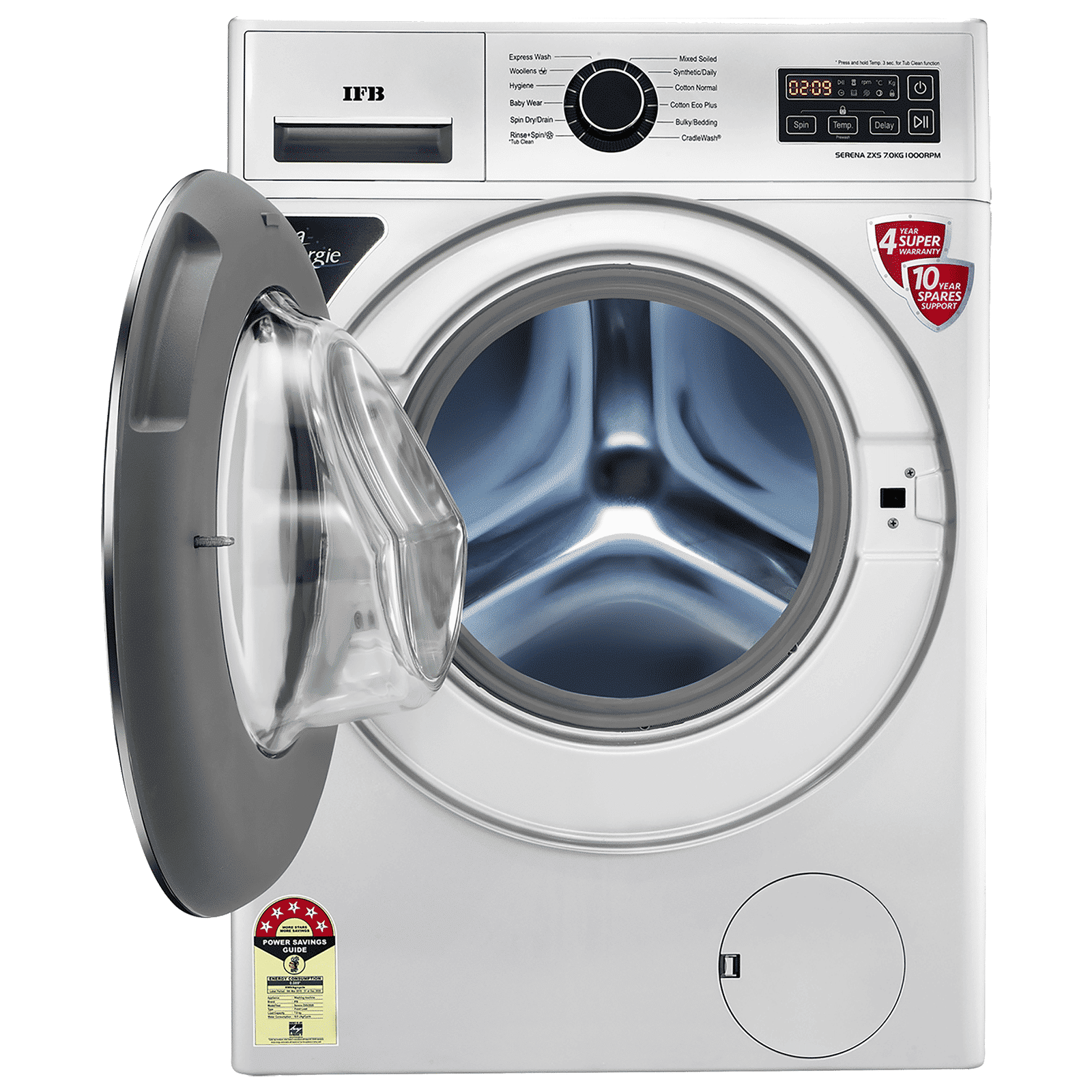IFB 7 kg 5 Star Fully Automatic Front Load Washing Machine (Serena ZXS, Aqua Energie, Silver)_7