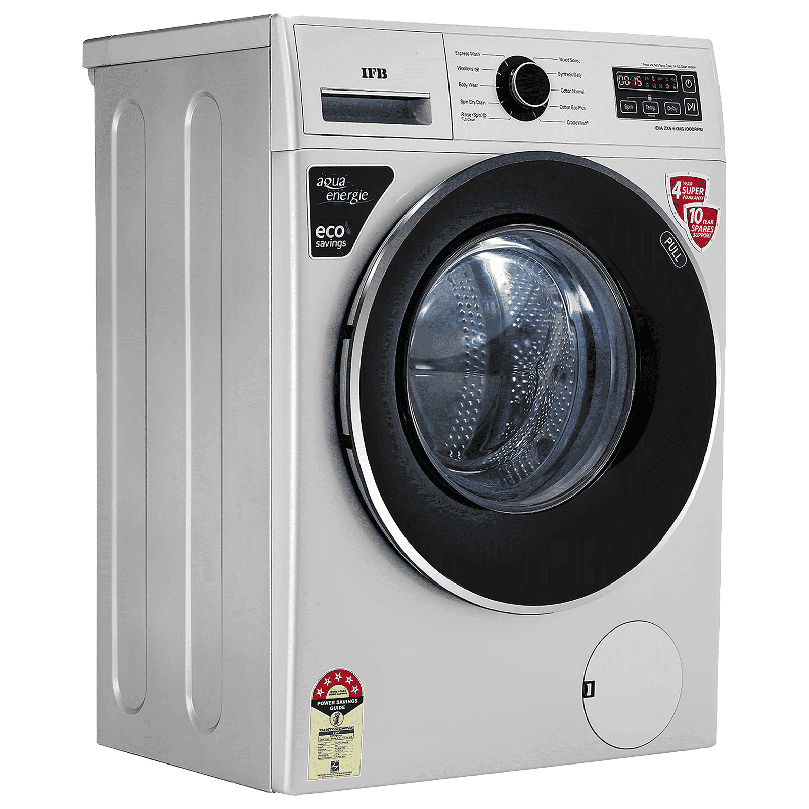 IFB 6 kg 5 Star Fully Automatic Front Load Washing Machine (EVA ZXS, Cradle Wash, Silver)_5