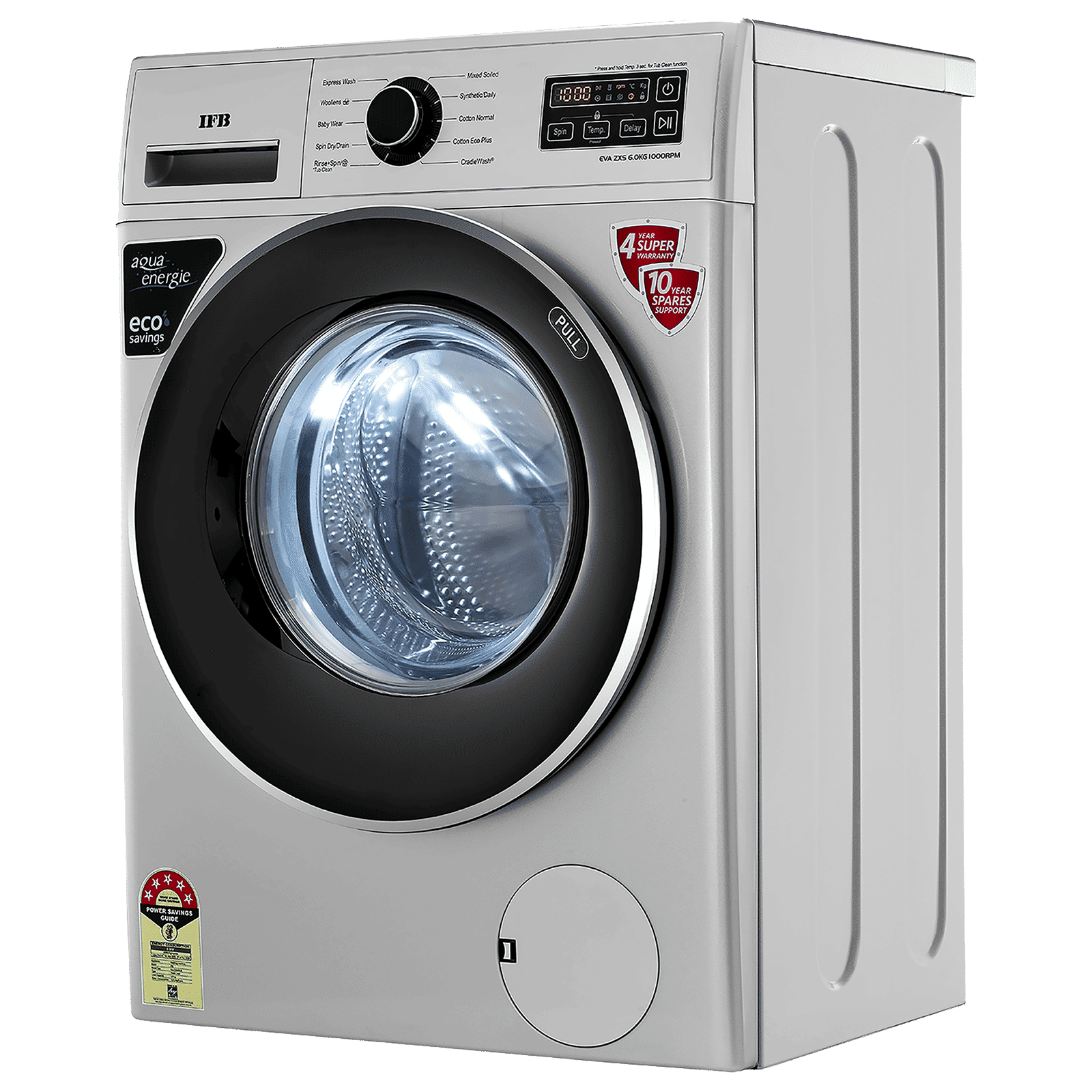 IFB 6 kg 5 Star Fully Automatic Front Load Washing Machine (EVA ZXS, Cradle Wash, Silver)_6
