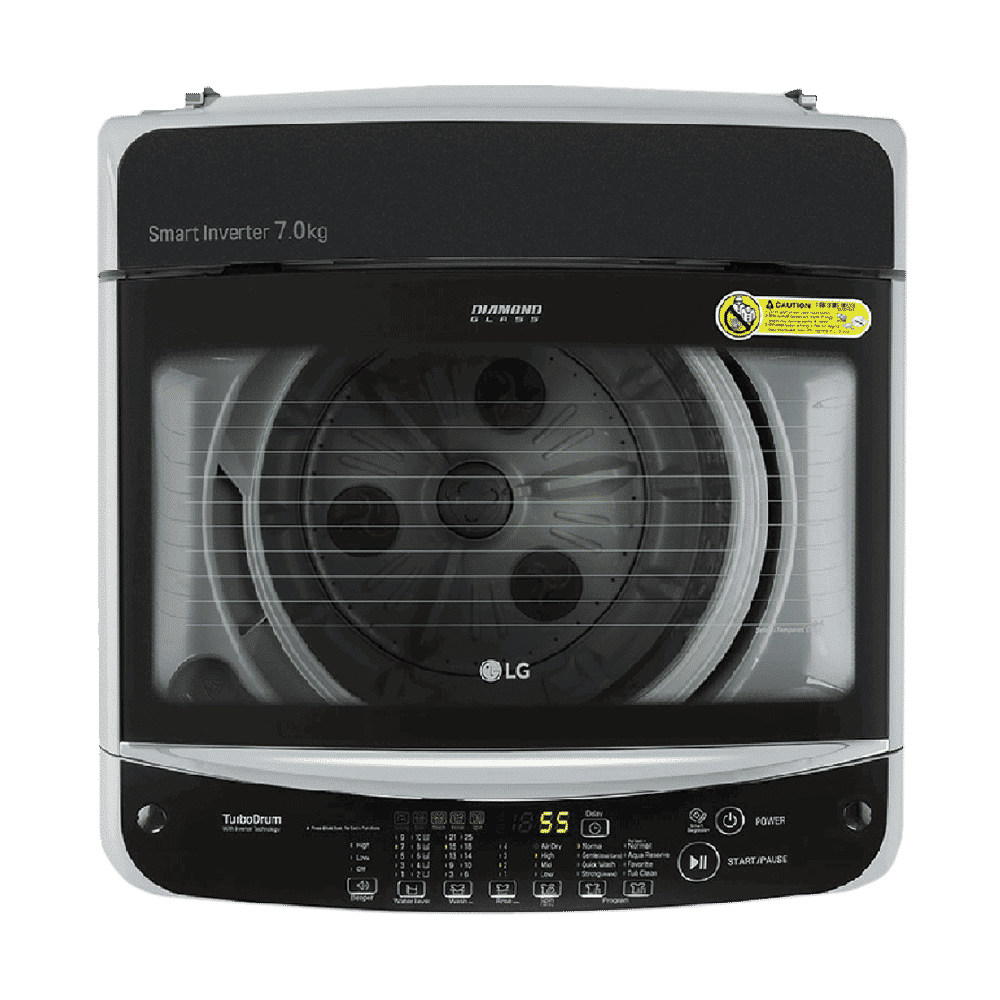 LG 7 kg 5 Star Inverter Fully Automatic Top Load Washing Machine (T70SJSF3Z.ASFQEIL, Smart Inverter Technology, Middle Free Silver)_4