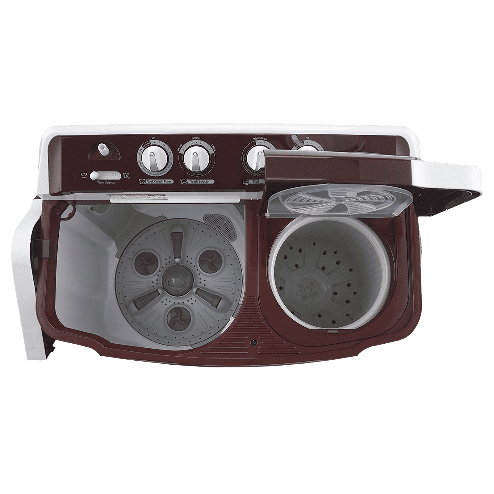 LG 8 kg 5 Star Semi Automatic Washing Machine with Lint Filter (P8030SRAZ.ABGQEIL, Burgundy)_8