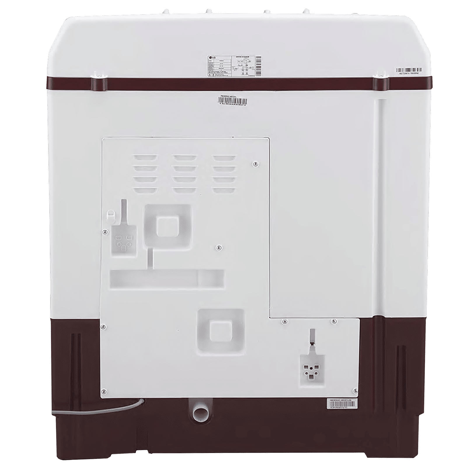 LG 8 kg 5 Star Semi Automatic Washing Machine with Lint Filter (P8030SRAZ.ABGQEIL, Burgundy)_9