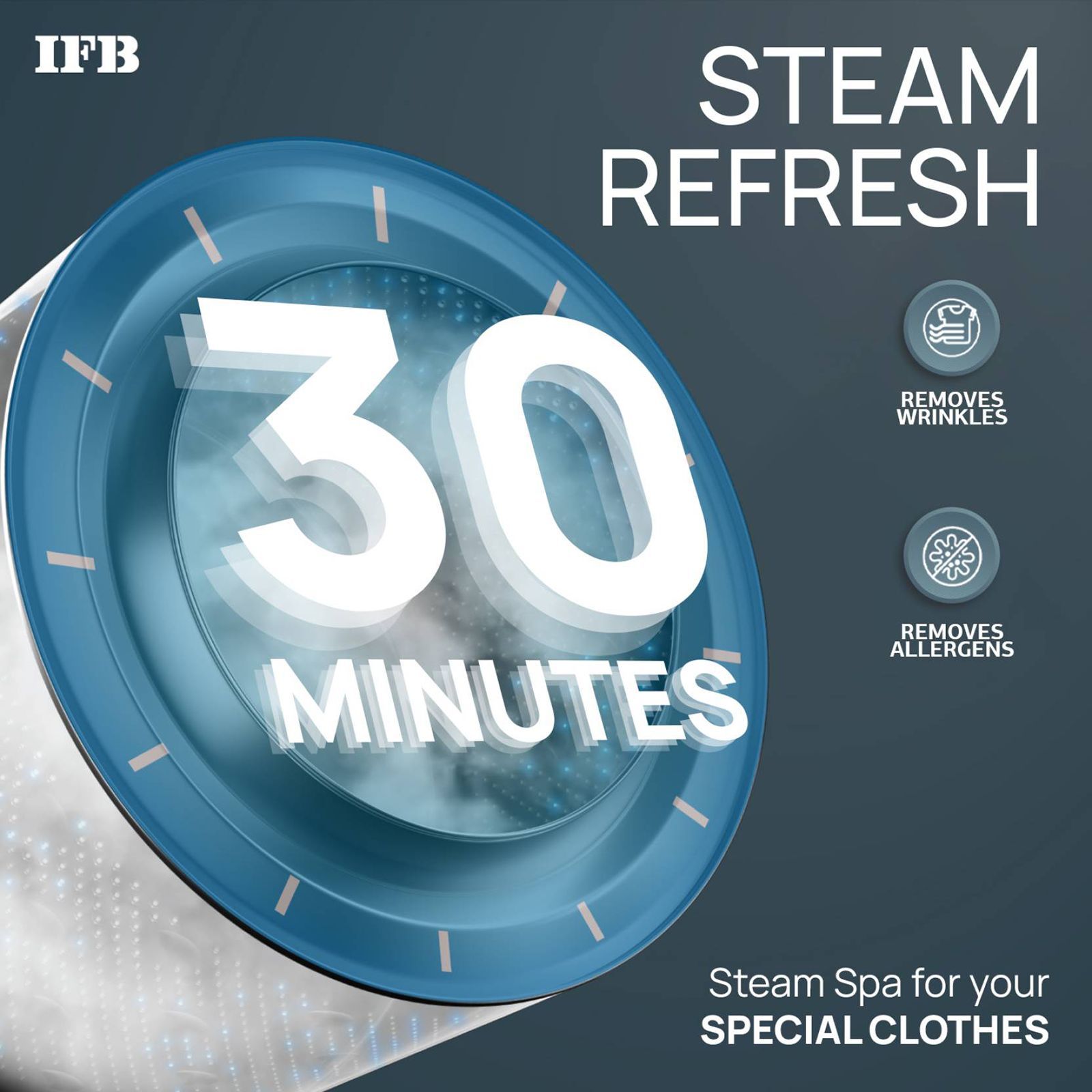 IFB 8 kg 5 Star Fully Automatic Front Load Washing Machine (Senator WSS STEAM, Steam Wash Technology, Silver)_12