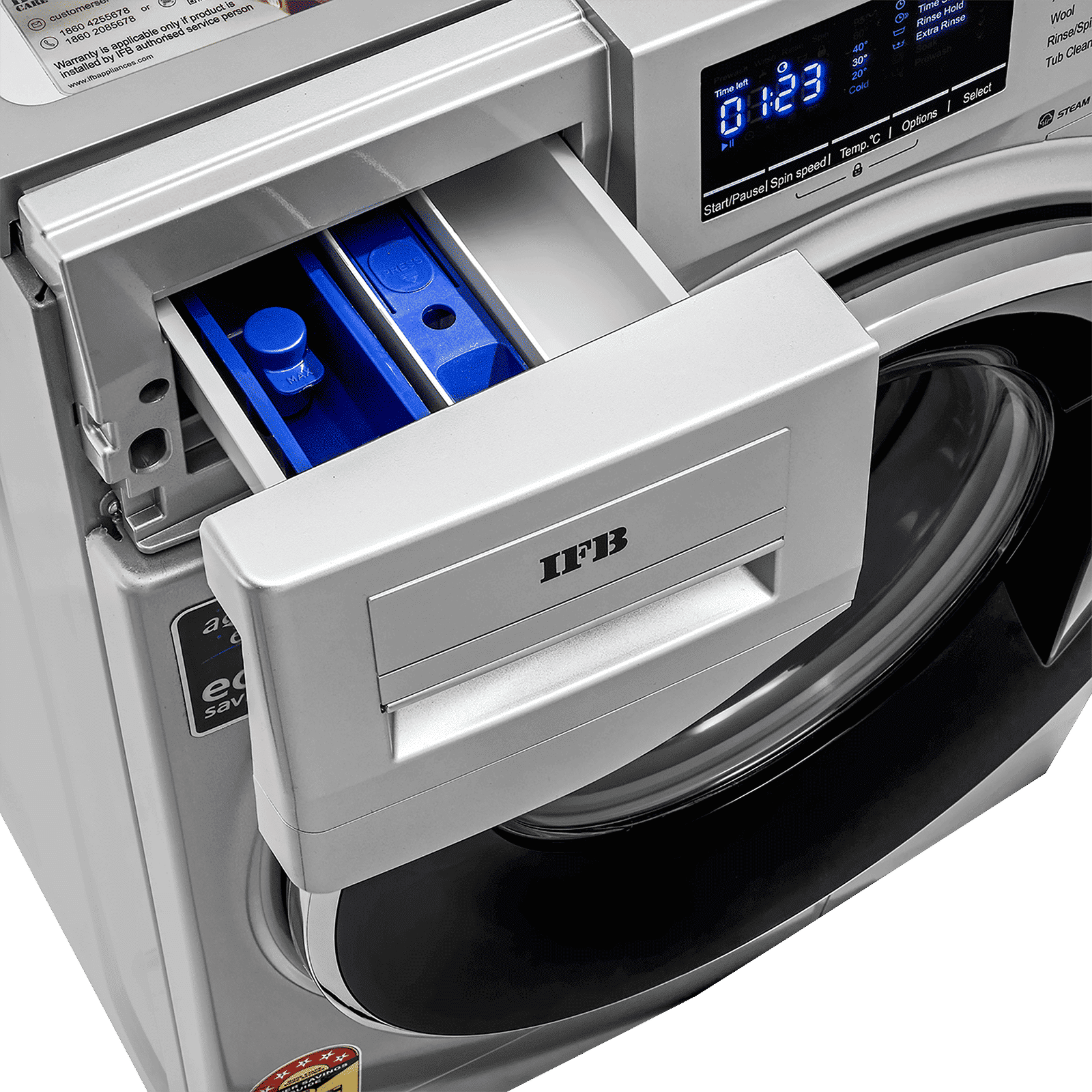 IFB 8 kg 5 Star Fully Automatic Front Load Washing Machine (Senator WSS STEAM, Steam Wash Technology, Silver)_9