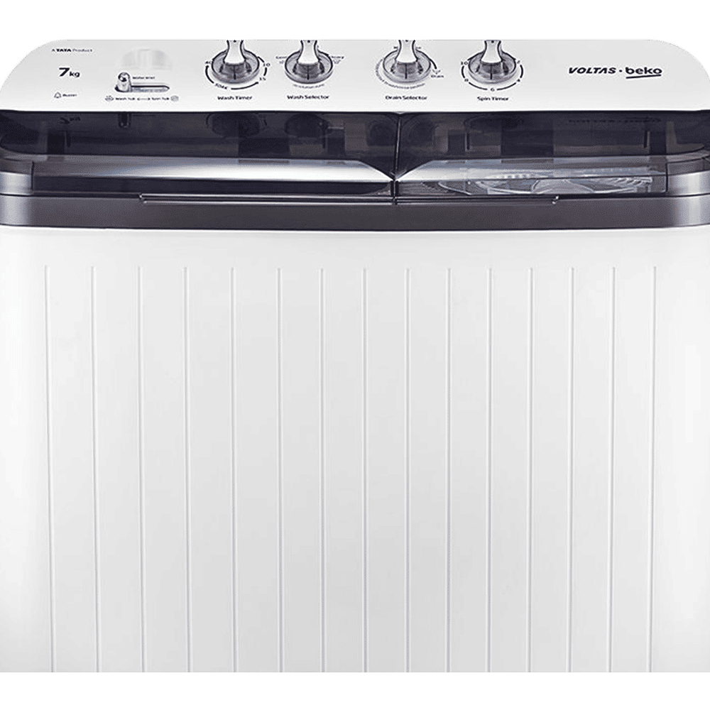 VOLTAS beko 7 kg 5 Star Semi Automatic Washing Machine with IPX4 Control Panel (WTT70DGRT, Grey)_8