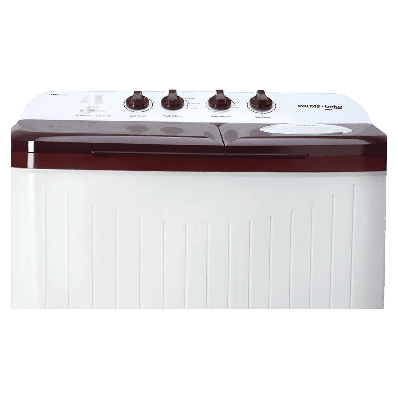 VOLTAS beko 7 kg 5 Star Semi Automatic Washing Machine with IPX4 Control Panel (WTT70DBRT, Burgundy)_11
