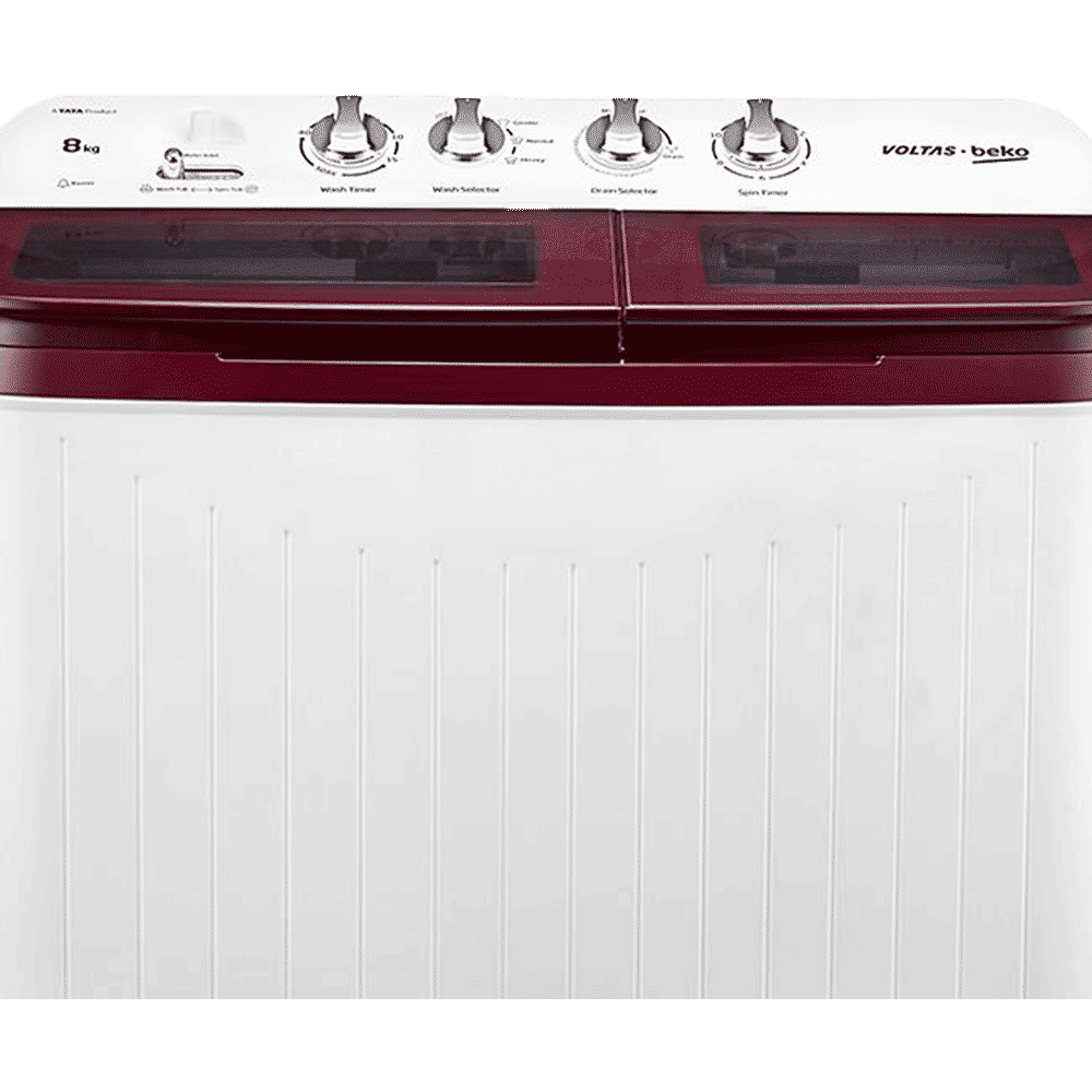 VOLTAS beko 8 kg 5 Star Semi Automatic Washing Machine with IPX4 Control Panel (WTT80DBRG, Burgundy) VOLTAS beko 8 kg 5 Star Semi Automatic Washing Machine with IPX4 Control Panel (WTT80DBRG, Burgundy)_9