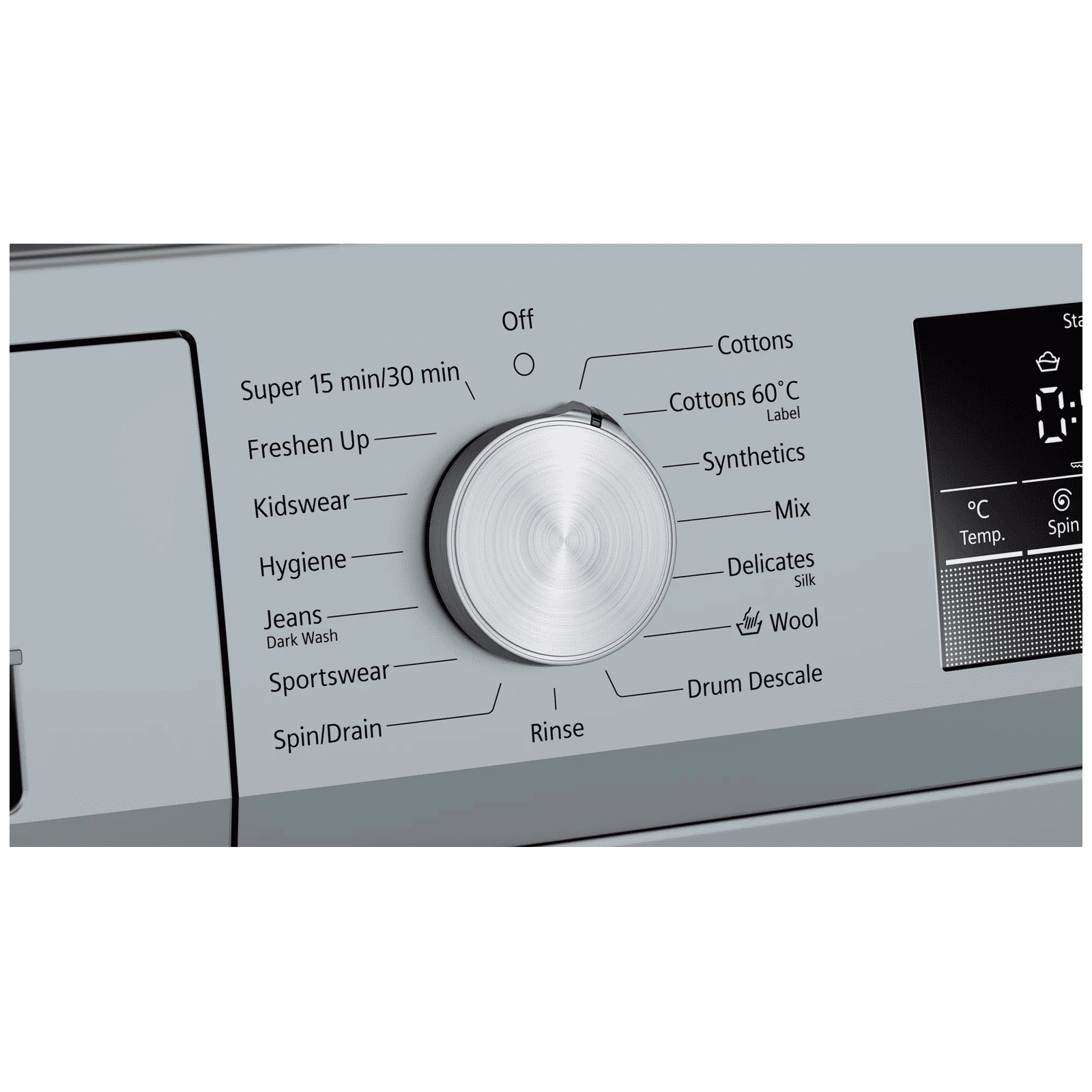 SIEMENS 7 kg 5 Star Fully Automatic Front Load Washing Machine (iQ300, WM12J26SIN, Wave Drum, Silver) SIEMENS 7 kg 5 Star Fully Automatic Front Load Washing Machine (iQ300, WM12J26SIN, Wave Drum, Silver)_10