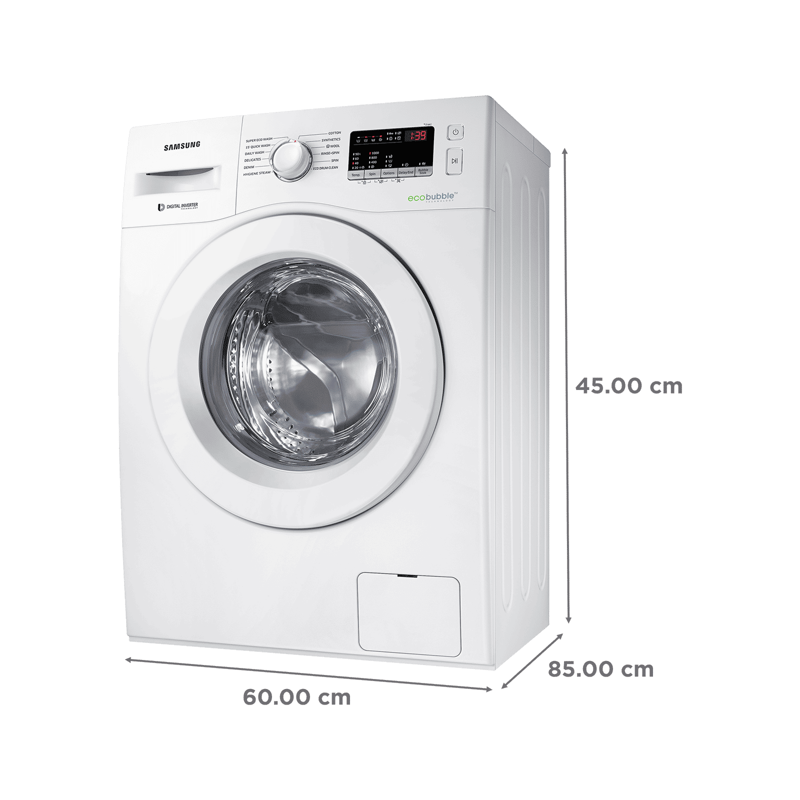 SAMSUNG 6.5 kg 5 Star Inverter Fully Automatic Front Load Washing Machine (WW65R20EKMW/TL, Diamond Drum, DA White) SAMSUNG 6.5 kg 5 Star Inverter Fully Automatic Front Load Washing Machine (WW65R20EKMW/TL, Diamond Drum, DA White)_3