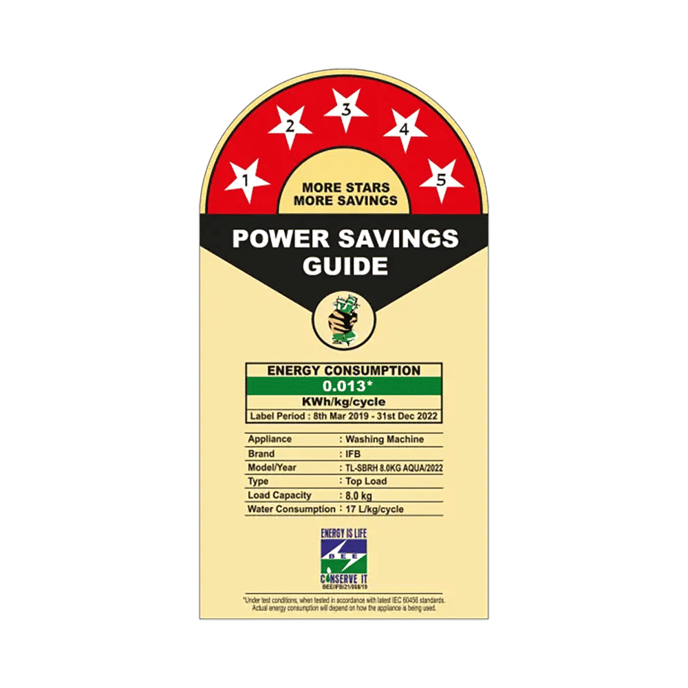 IFB 8 kg 5 Star Fully Automatic Top Load Washing Machine (Aqua, TL-SBRH, Built-in Heater, PCM Brown) IFB 8 kg 5 Star Fully Automatic Top Load Washing Machine (Aqua, TL-SBRH, Built-in Heater, PCM Brown)_10