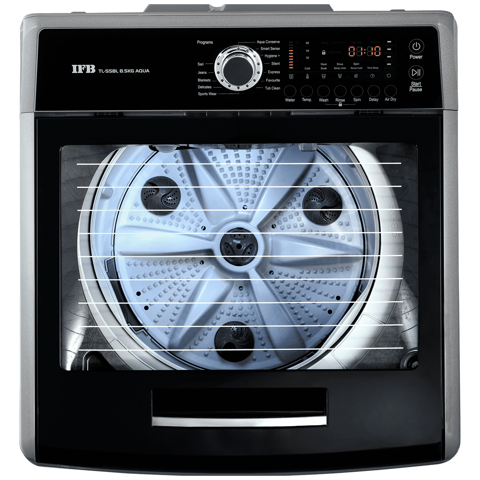IFB 8.5 kg 5 Star Fully Automatic Top Load Washing Machine (Aqua, TL-SSBL, Built-in Heater, PCM Sparkle Silver) IFB 8.5 kg 5 Star Fully Automatic Top Load Washing Machine (Aqua, TL-SSBL, Built-in Heater, PCM Sparkle Silver)_4