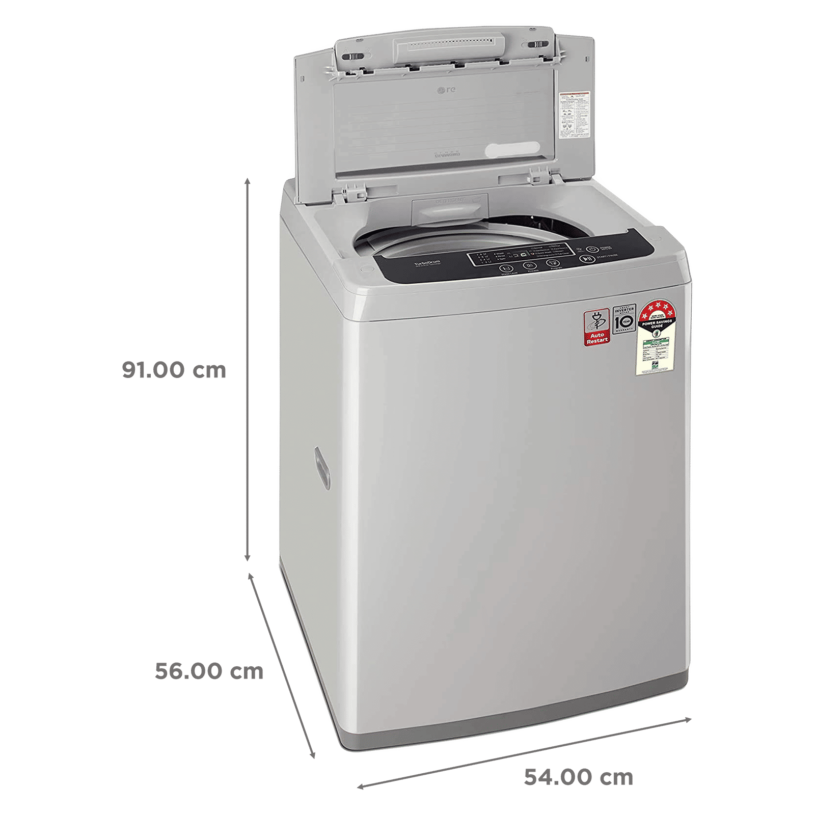LG 7.5 kg 5 Star Inverter Fully Automatic Top Load Washing Machine (T75SKSF1Z.ASFQEIL, TurboDrum, Middle Free Silver) LG 7.5 kg 5 Star Inverter Fully Automatic Top Load Washing Machine (T75SKSF1Z.ASFQEIL, TurboDrum, Middle Free Silver)_3
