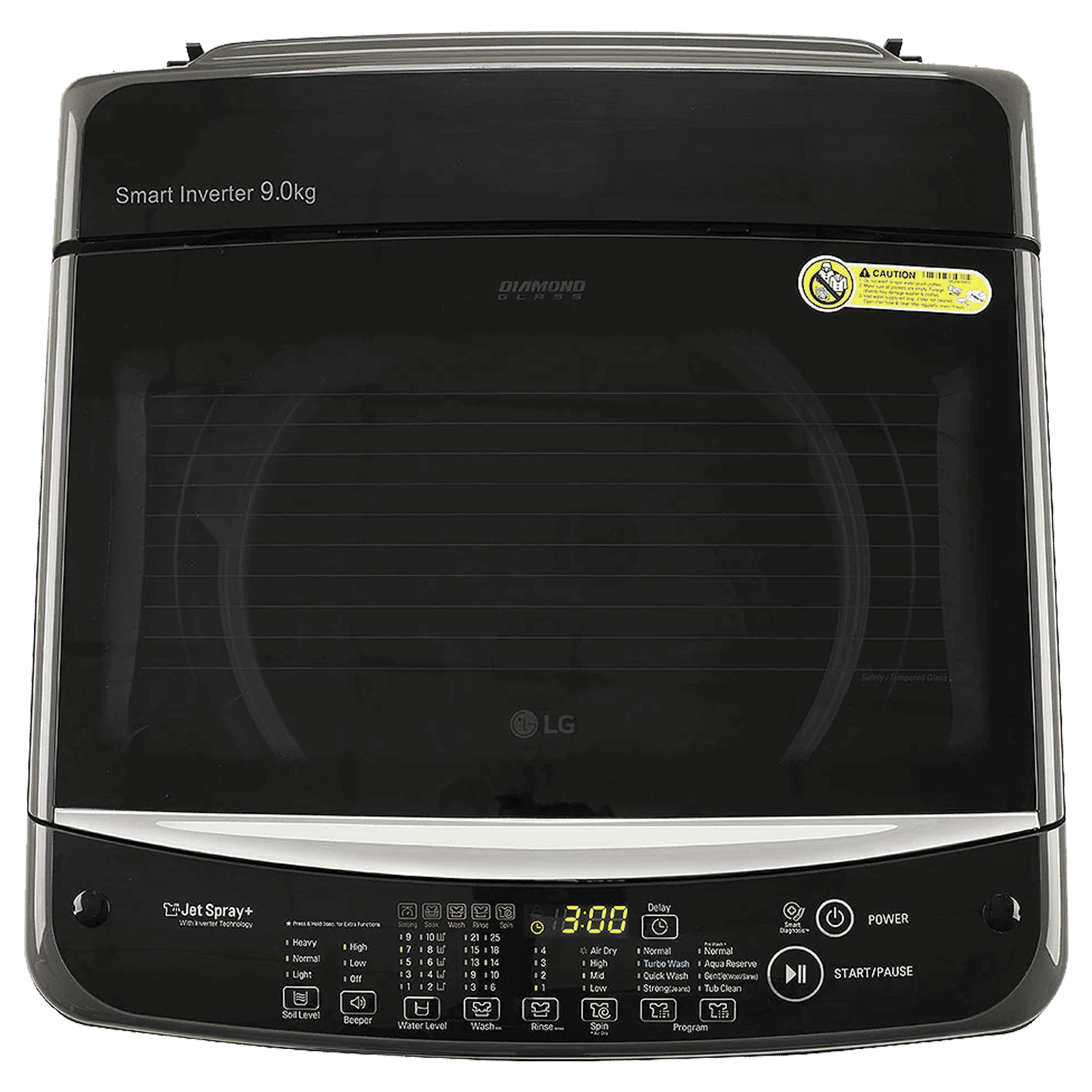 LG 9 kg 5 Star Inverter Fully Automatic Top Load Washing Machine (T90SJMB1Z.ABMQEIL, Smart Inverter Technology, Middle Black)_4