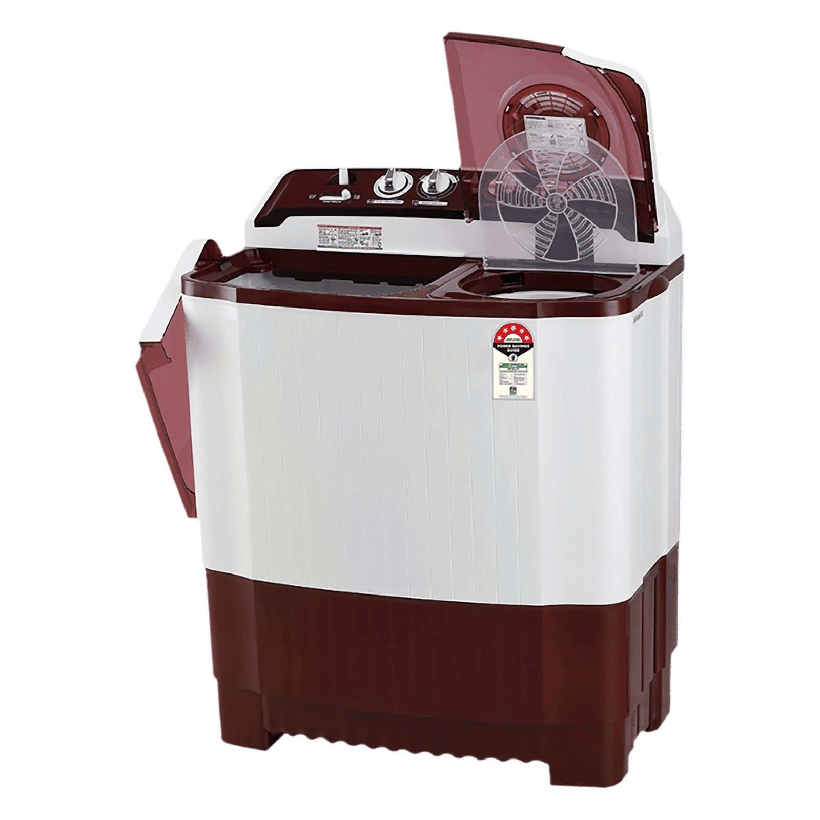 LG 8 kg 5 Star Semi Automatic Washing Machine with Lint Filter (P8035SRAZ.ABGQEIL, Burgundy)_13