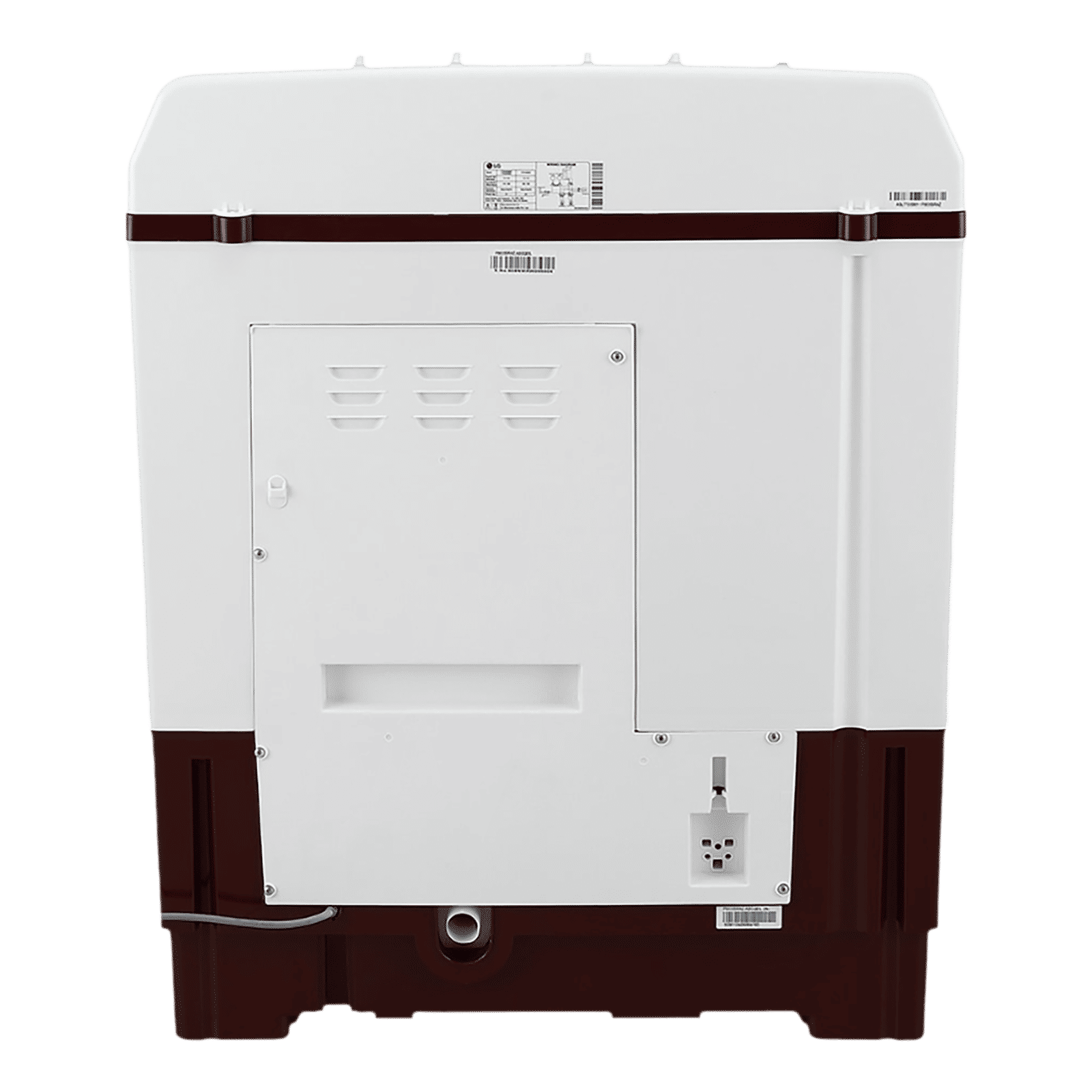 LG 8 kg 5 Star Semi Automatic Washing Machine with Lint Filter (P8035SRAZ.ABGQEIL, Burgundy)_9