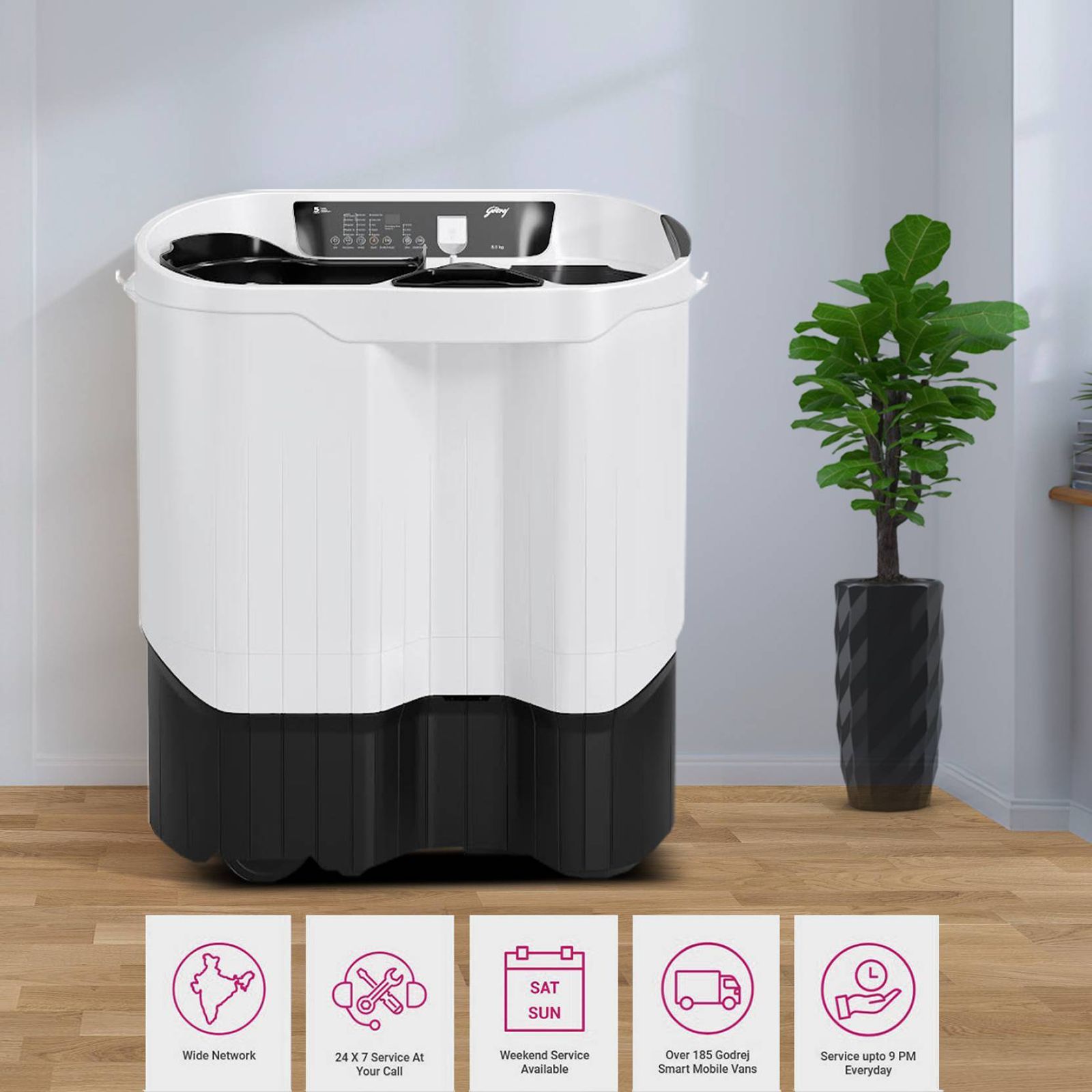 Godrej 8.5 kg 5 Star Semi Automatic Washing Machine with In-Built Heater (Edge Digi, WS EDGE DIGI 85 5.0 PB2 M GPGR, Graphite Grey) Godrej 8.5 kg 5 Star Semi Automatic Washing Machine with In-Built Heater (Edge Digi, WS EDGE DIGI 85 5.0 PB2 M GPGR, Graphite Grey)_17