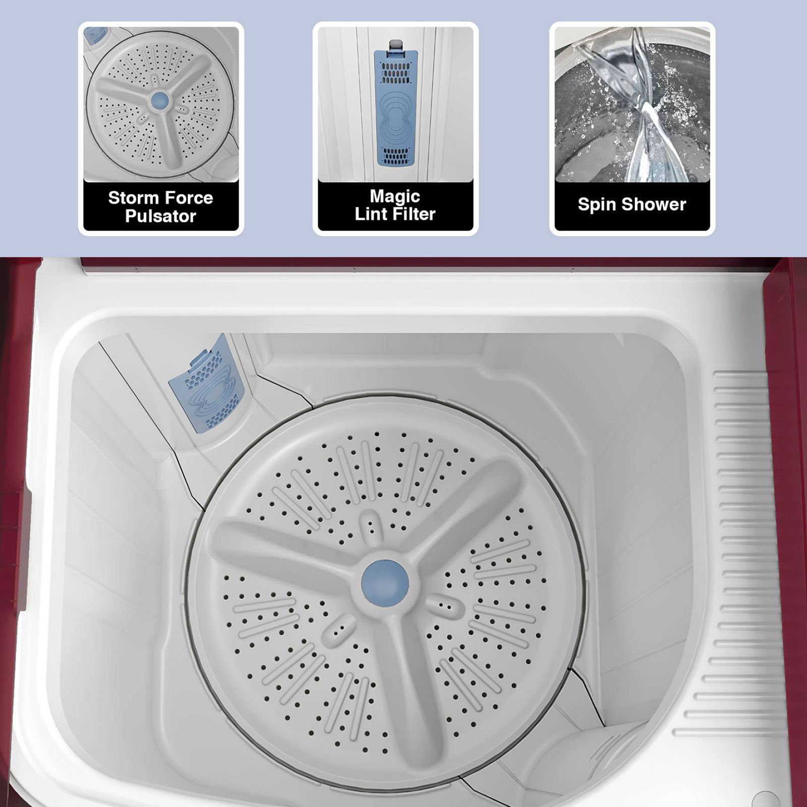 Godrej 7.2 kg 5 Star Semi Automatic Washing Machine with Magic Filter (Edge, WS EDGE CLS 7.2 WN, Wine Red)_9