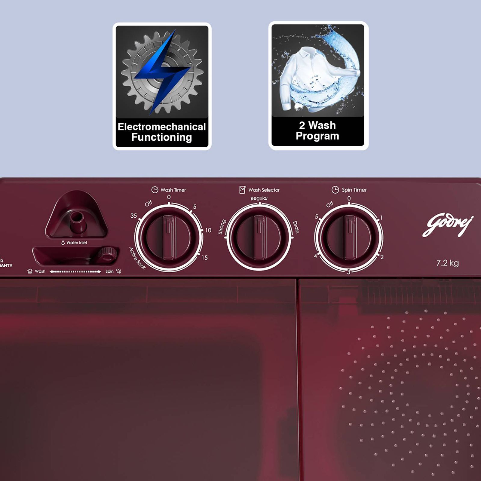 Godrej 7.2 kg 5 Star Semi Automatic Washing Machine with Magic Filter (Edge, WS EDGE CLS 7.2 WN, Wine Red)_10