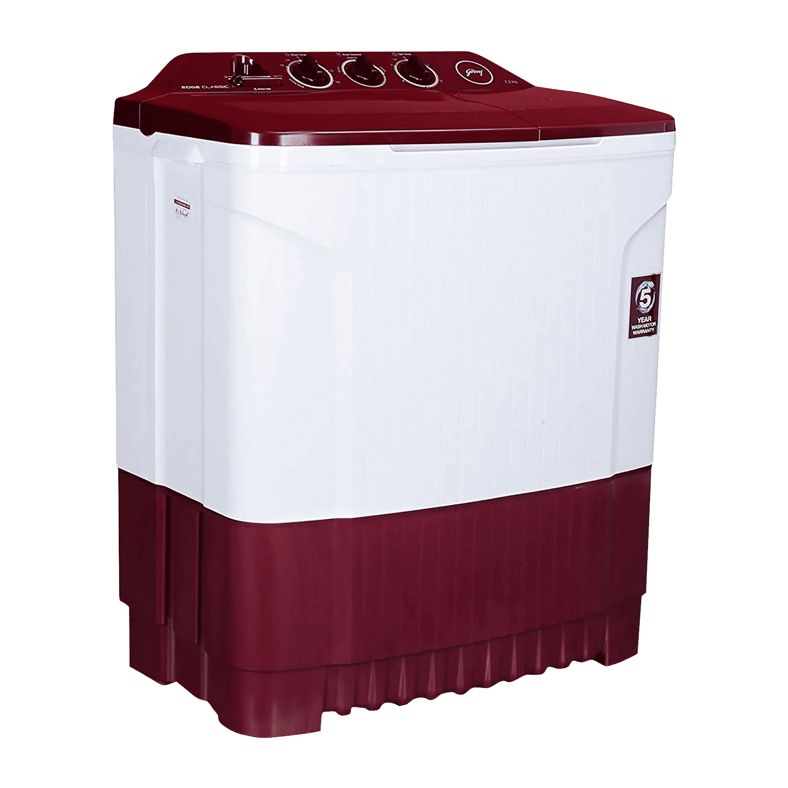 Godrej 7.2 kg 5 Star Semi Automatic Washing Machine with Magic Filter (Edge, WS EDGE CLS 7.2 WN, Wine Red)_4