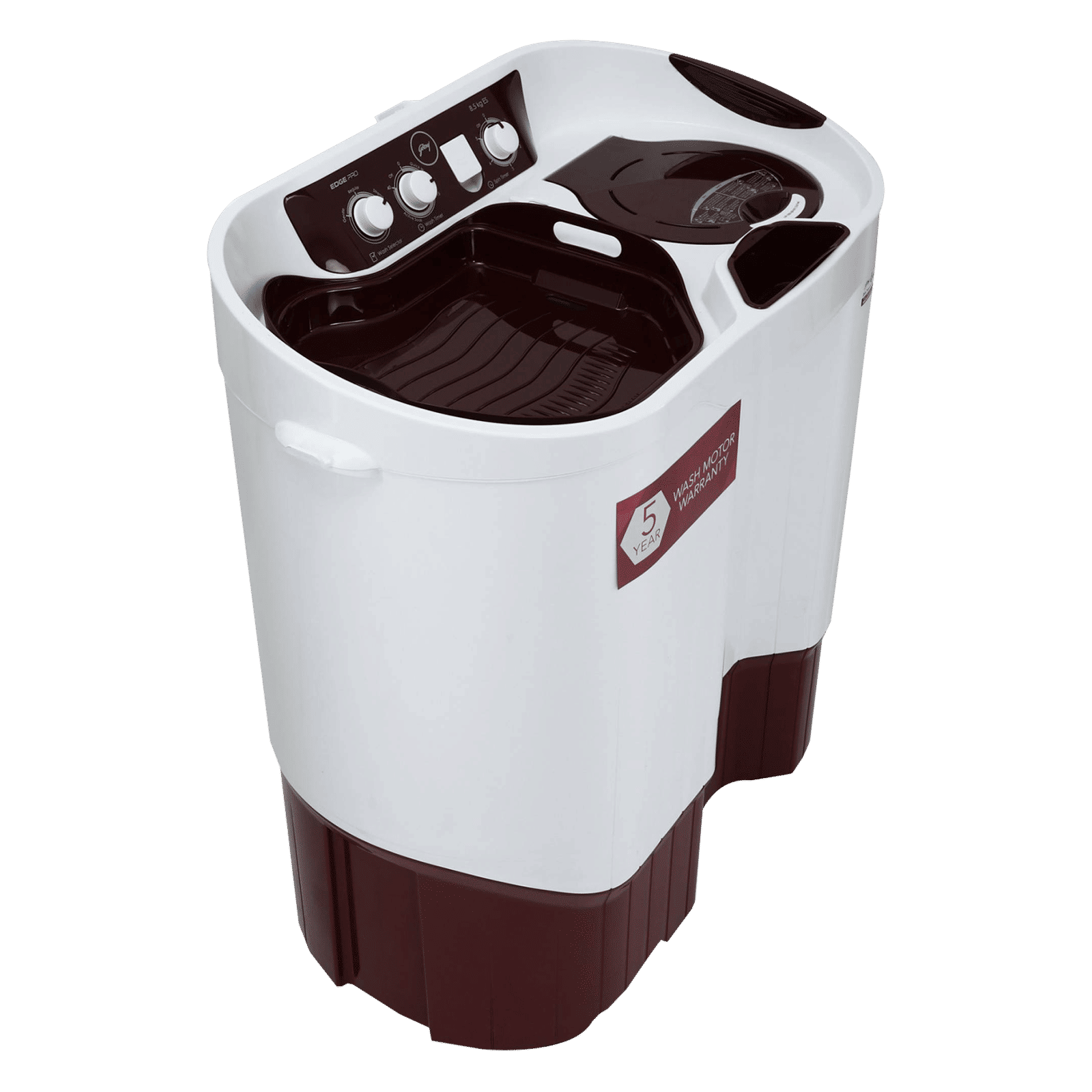 Godrej 8.5 kg 5 Star Semi Automatic Washing Machine with Spin Shower (Edge Pro, WS EDGEPRO 850 ES, Wine Red)_16
