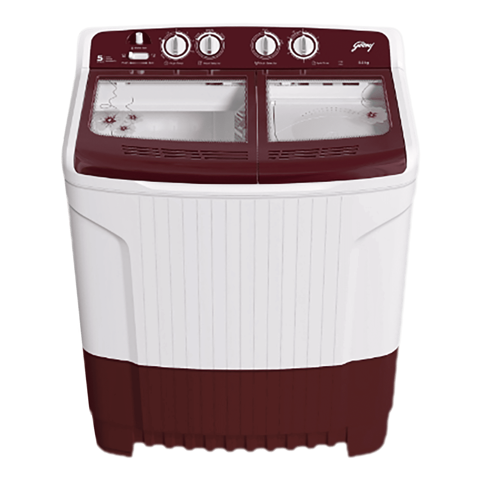 Godrej 8.5 kg 5 Star Semi Automatic Washing Machine with Spin Shower (Edge, WS EDGE 8.5 WNRD TB3 M, Wine Red) Godrej 8.5 kg 5 Star Semi Automatic Washing Machine with Spin Shower (Edge, WS EDGE 8.5 WNRD TB3 M, Wine Red)_1