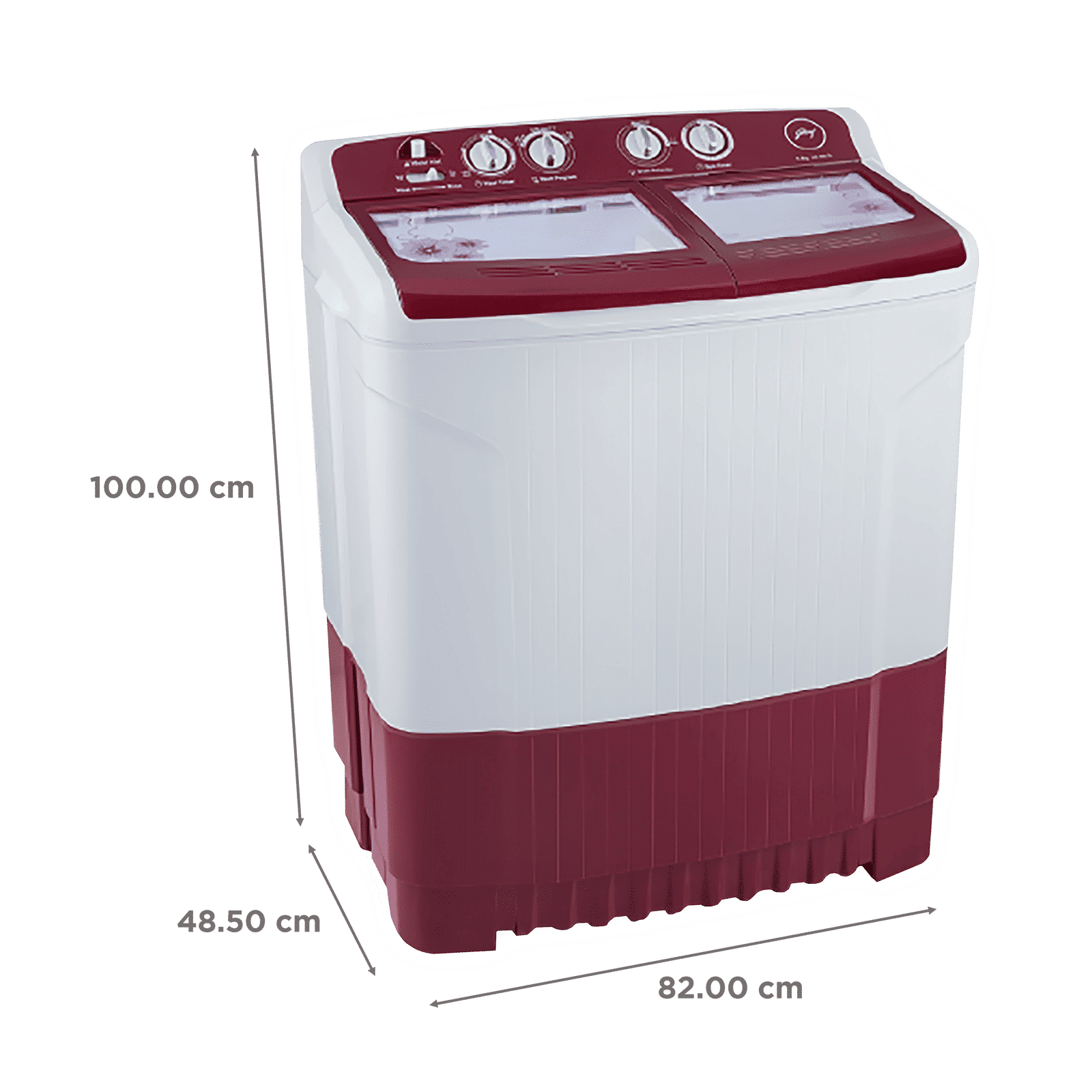 Godrej 8.5 kg 5 Star Semi Automatic Washing Machine with Spin Shower (Edge, WS EDGE 8.5 WNRD TB3 M, Wine Red) Godrej 8.5 kg 5 Star Semi Automatic Washing Machine with Spin Shower (Edge, WS EDGE 8.5 WNRD TB3 M, Wine Red)_3