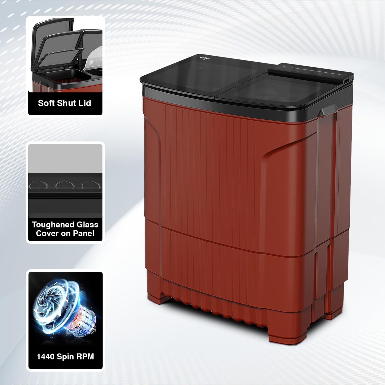 Godrej 8 kg 5 Star Semi Automatic Washing Machine with PowerMax Wash Motor (Edge Ultima, WS EDGE ULT 80 5.0 DB2M CSRD, Crystal Red) Godrej 8 kg 5 Star Semi Automatic Washing Machine with PowerMax Wash Motor (Edge Ultima, WS EDGE ULT 80 5.0 DB2M CSRD, Crystal Red)_11